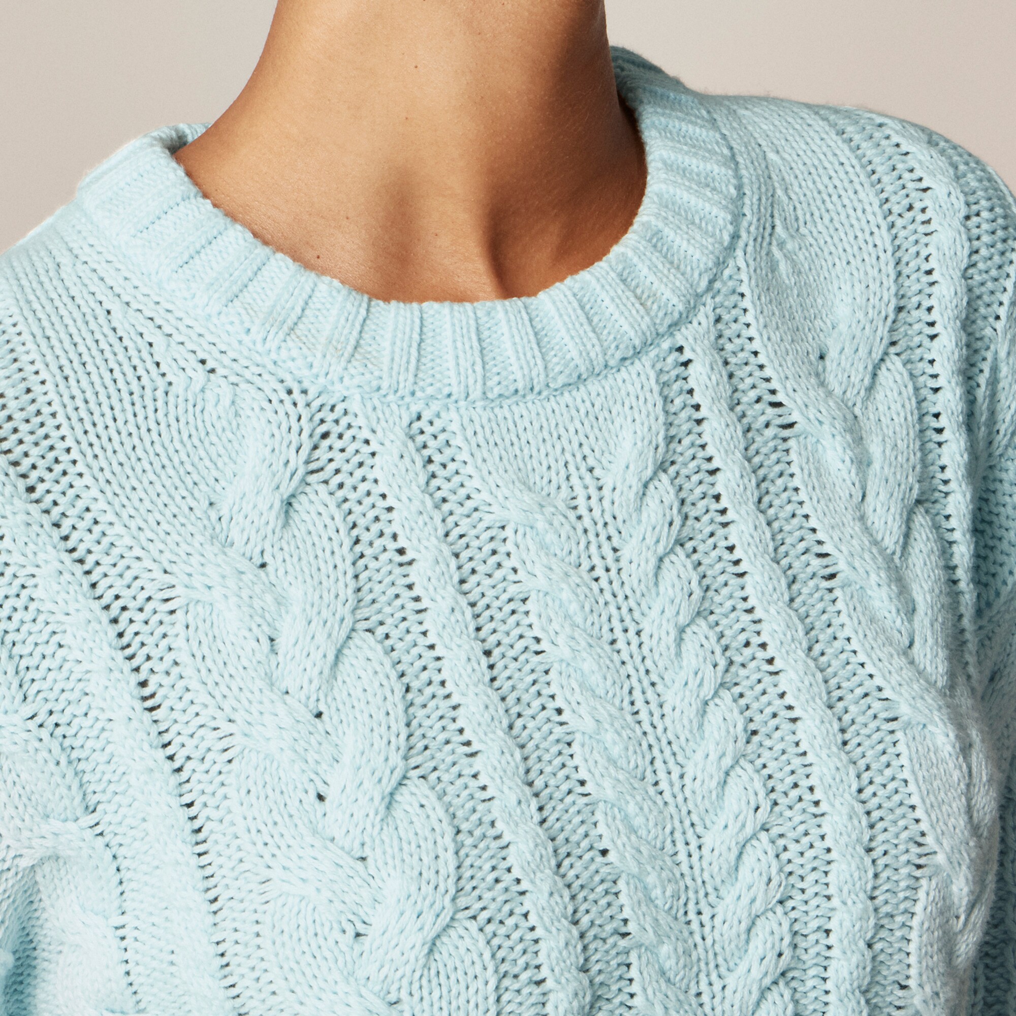 Cable-knit Crewneck Sweater For Women | J.Crew