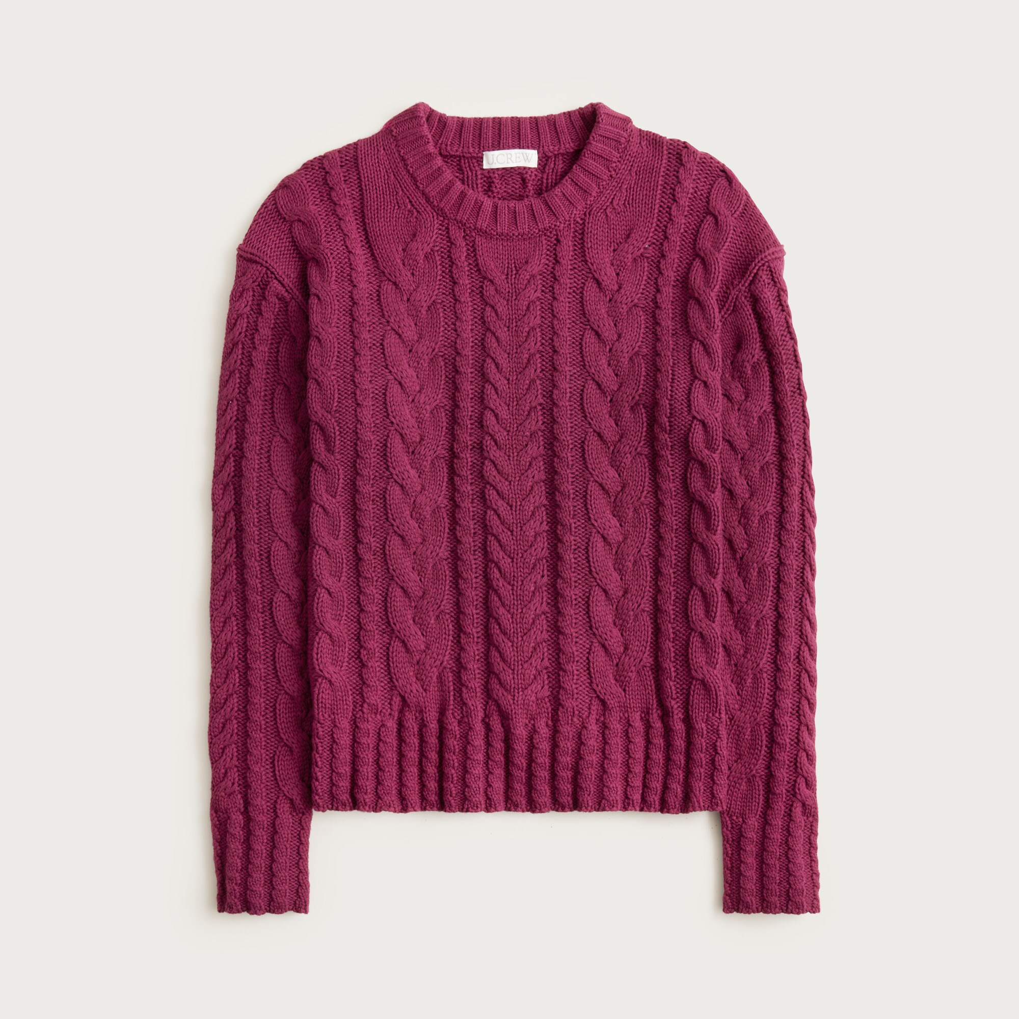 Cable-knit Crewneck Sweater For Women | J.Crew
