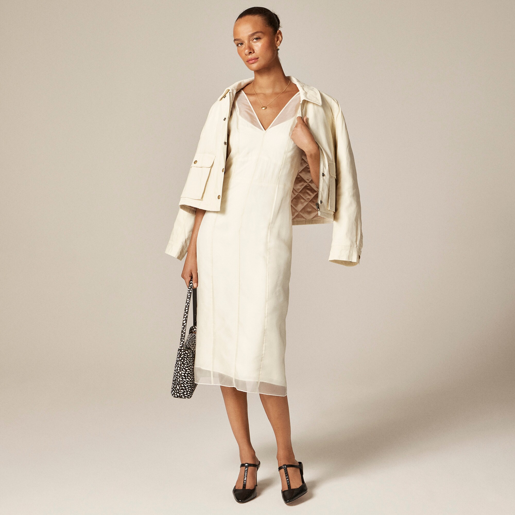  Collection layered organza shift dress