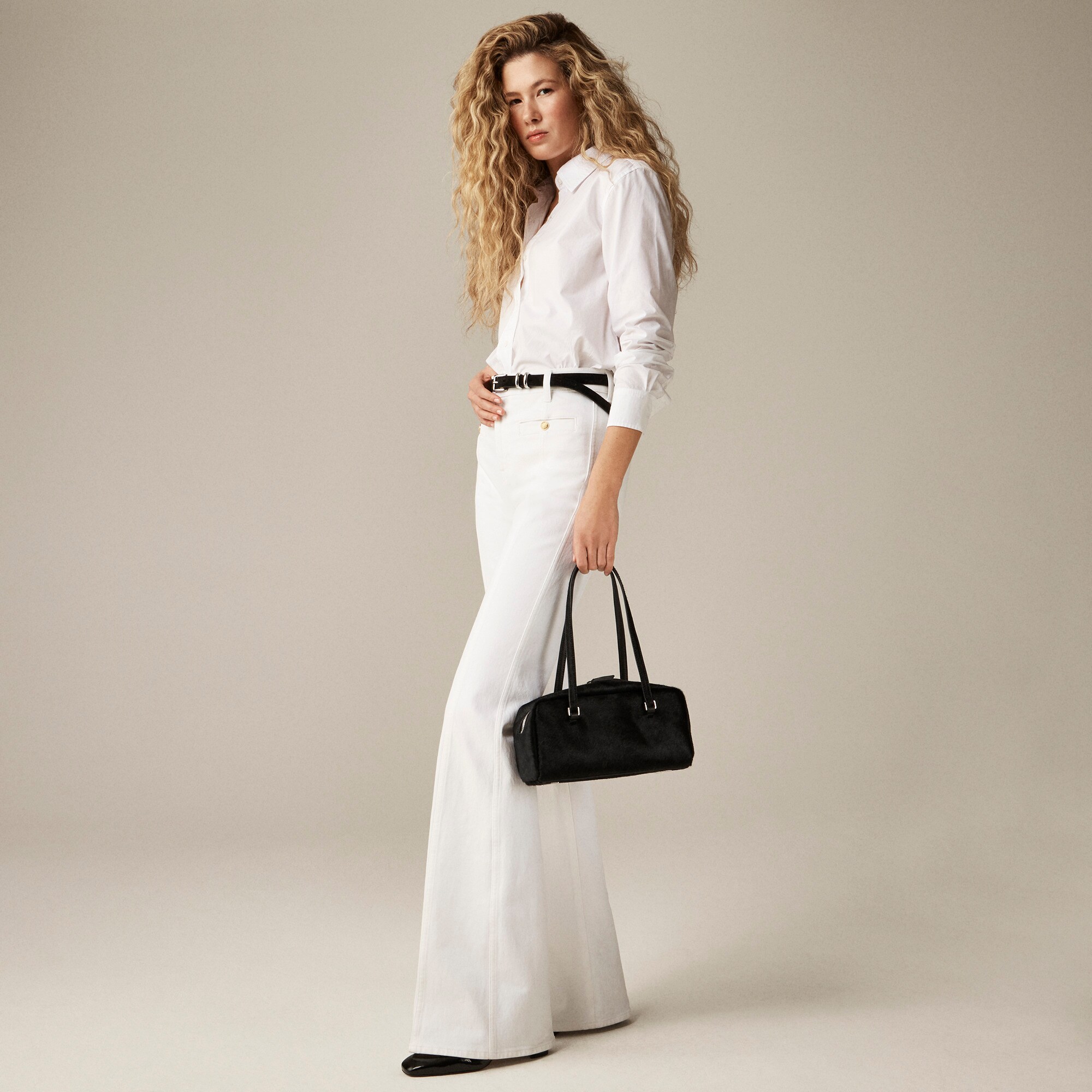 Delphine shoulder bag in calf hair
