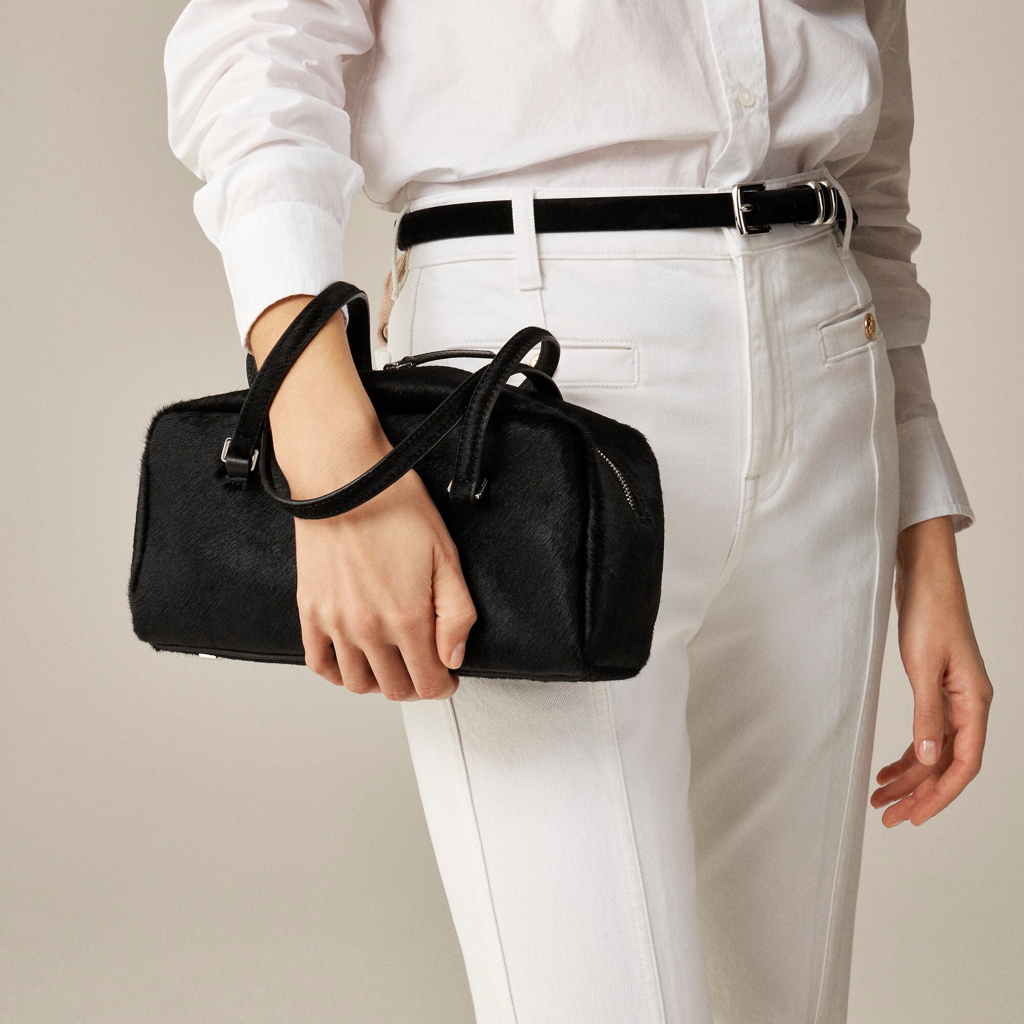Delphine shoulder bag in calf hair