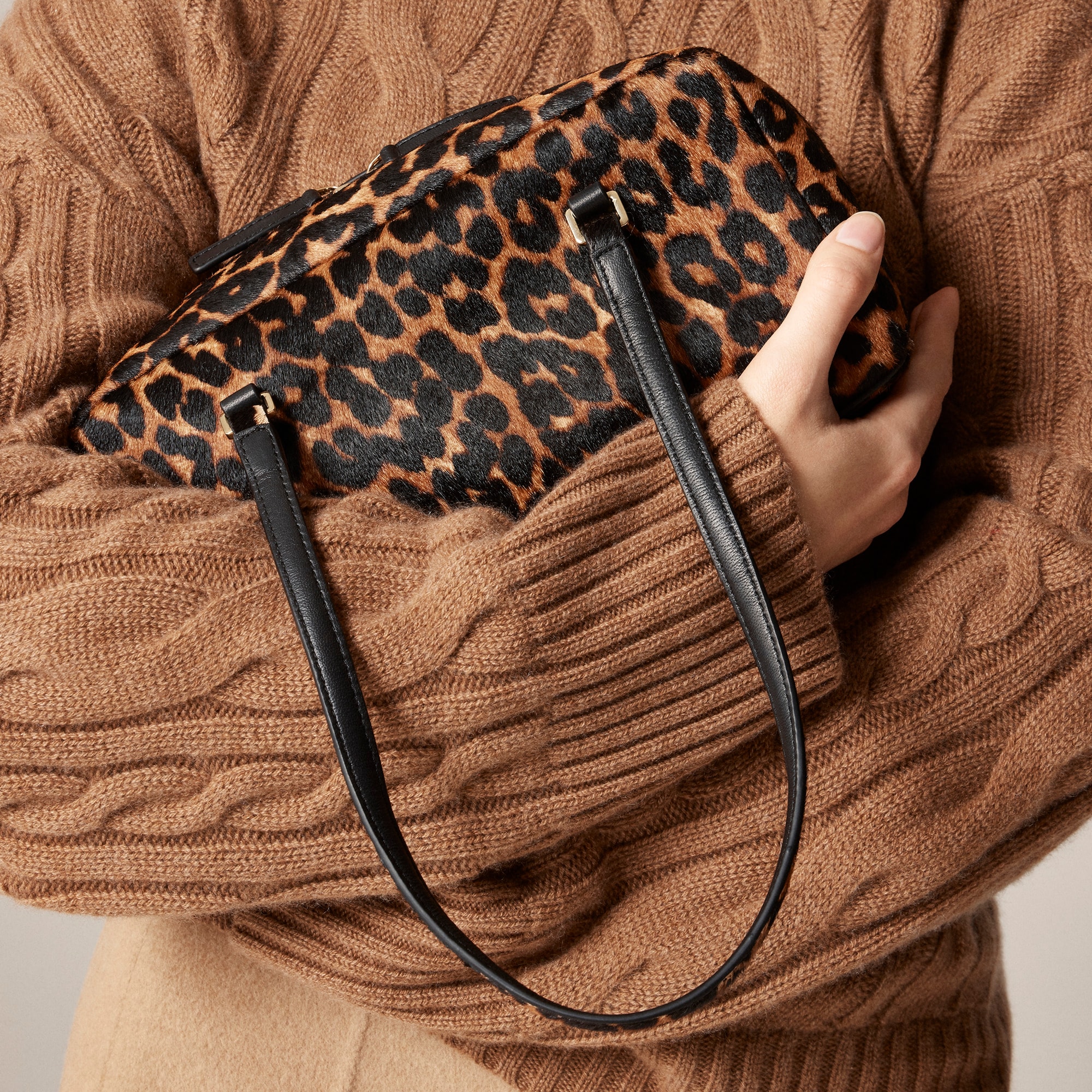 Delphine shoulder bag in calf hair