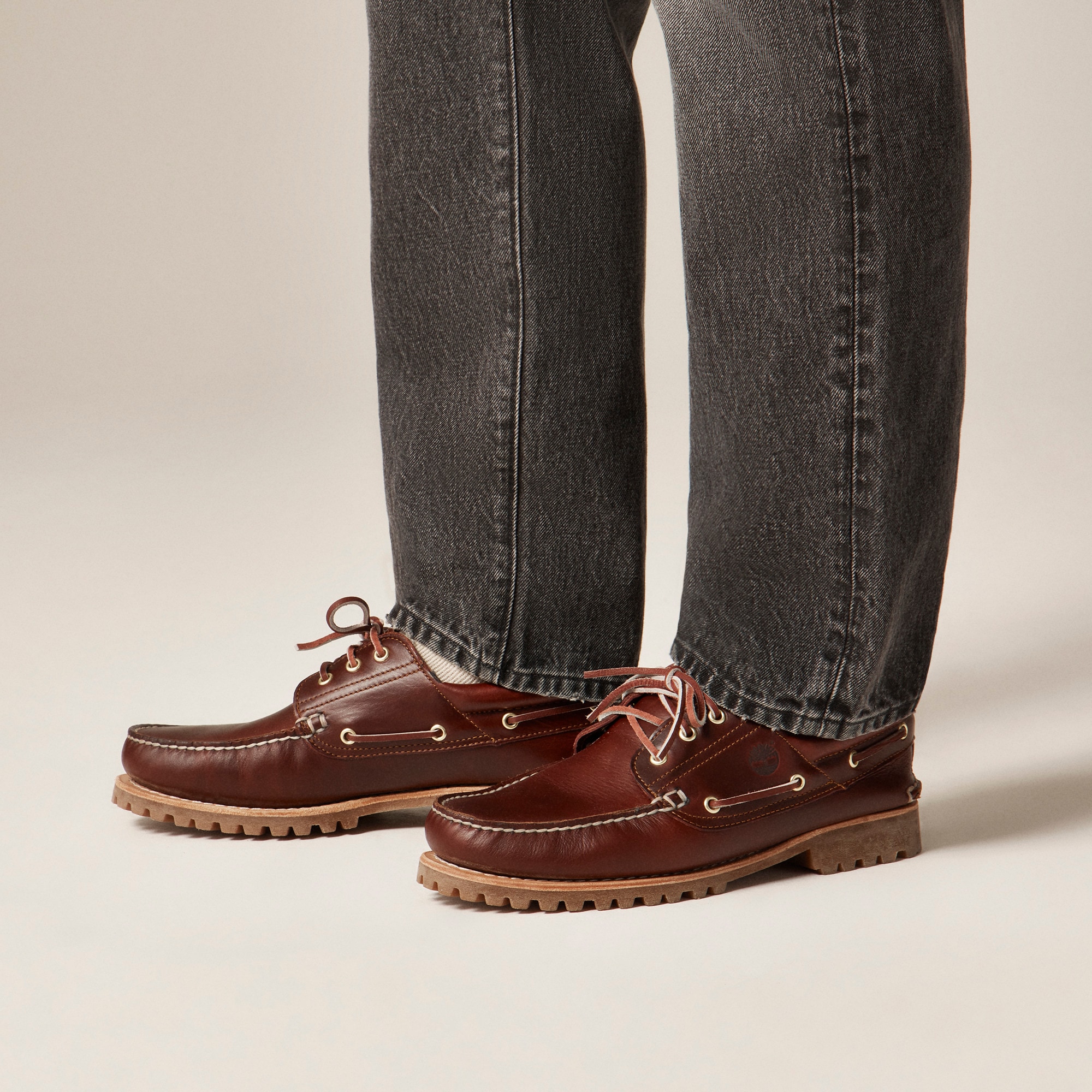 Timberland® Authentic Three-eye Lug Hand-sewn Boat Shoes For