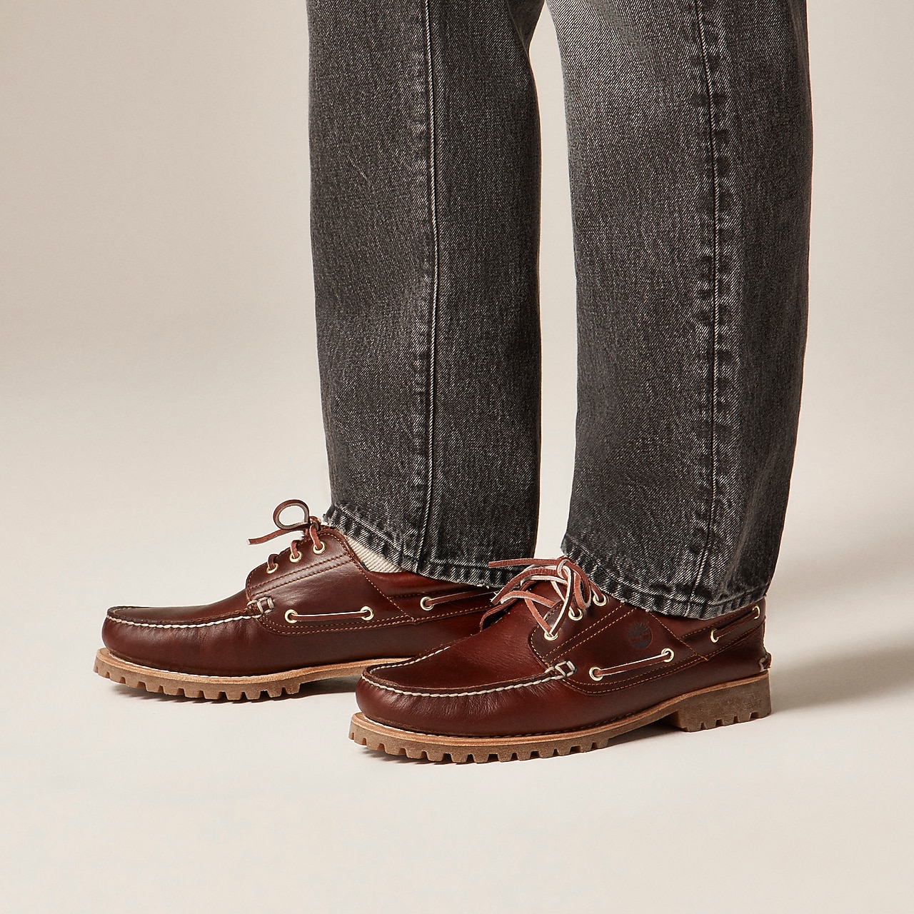 Timberland® Authentic Three-eye Lug Hand-sewn Boat Shoes For Men