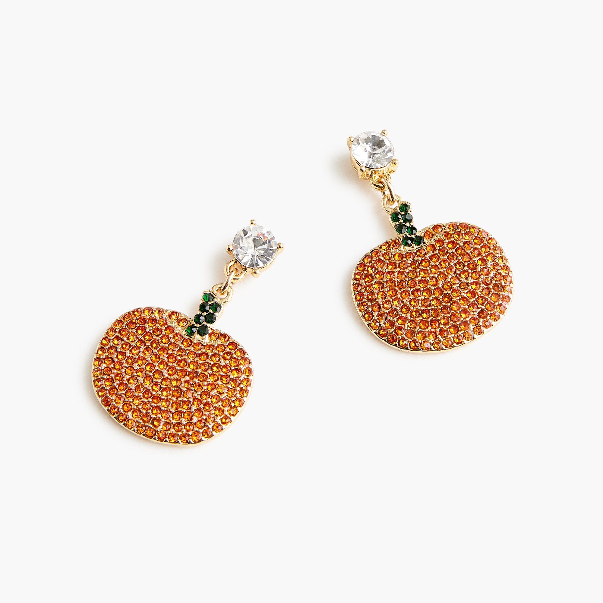 Pavé pumpkin earrings