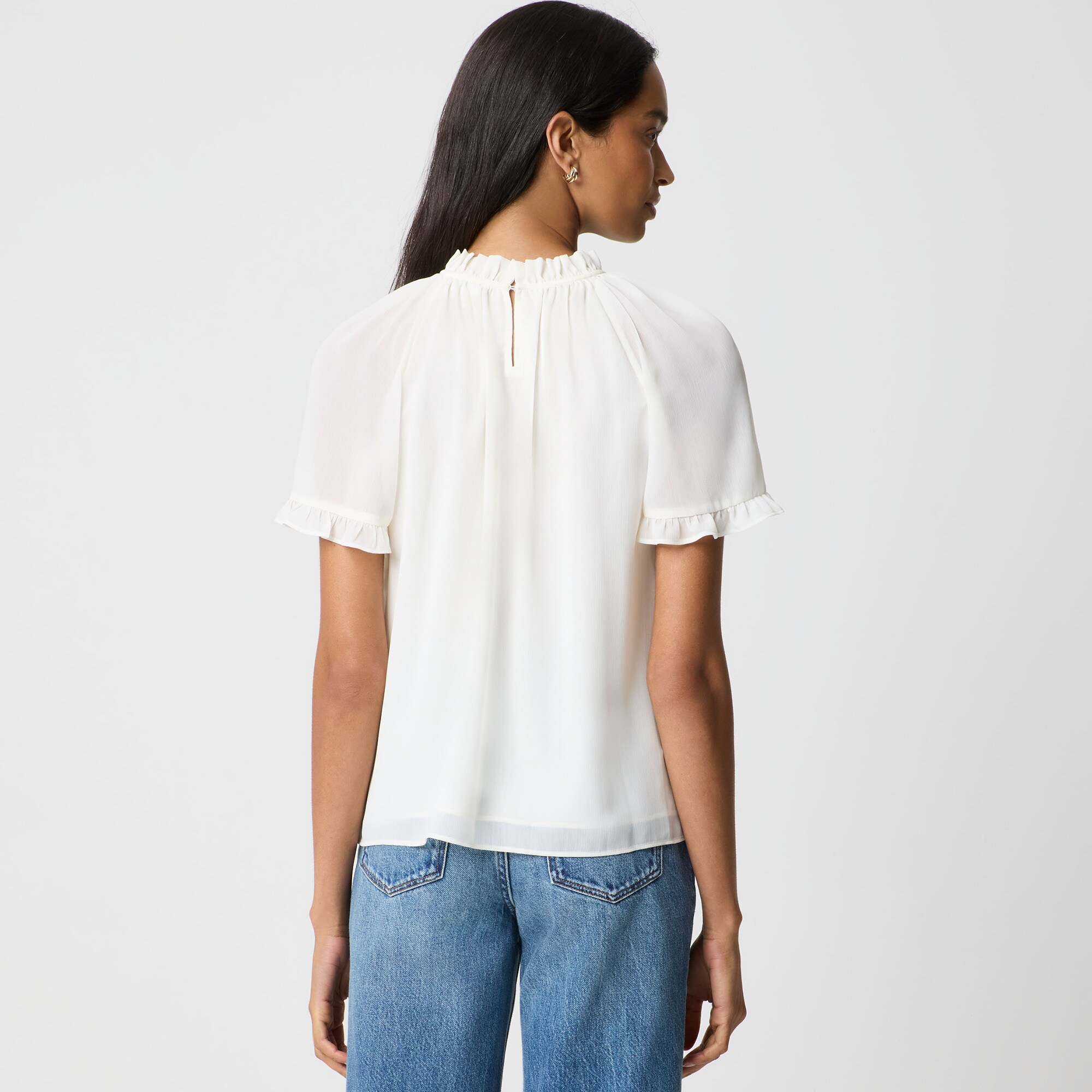 Short-sleeve ruffle top