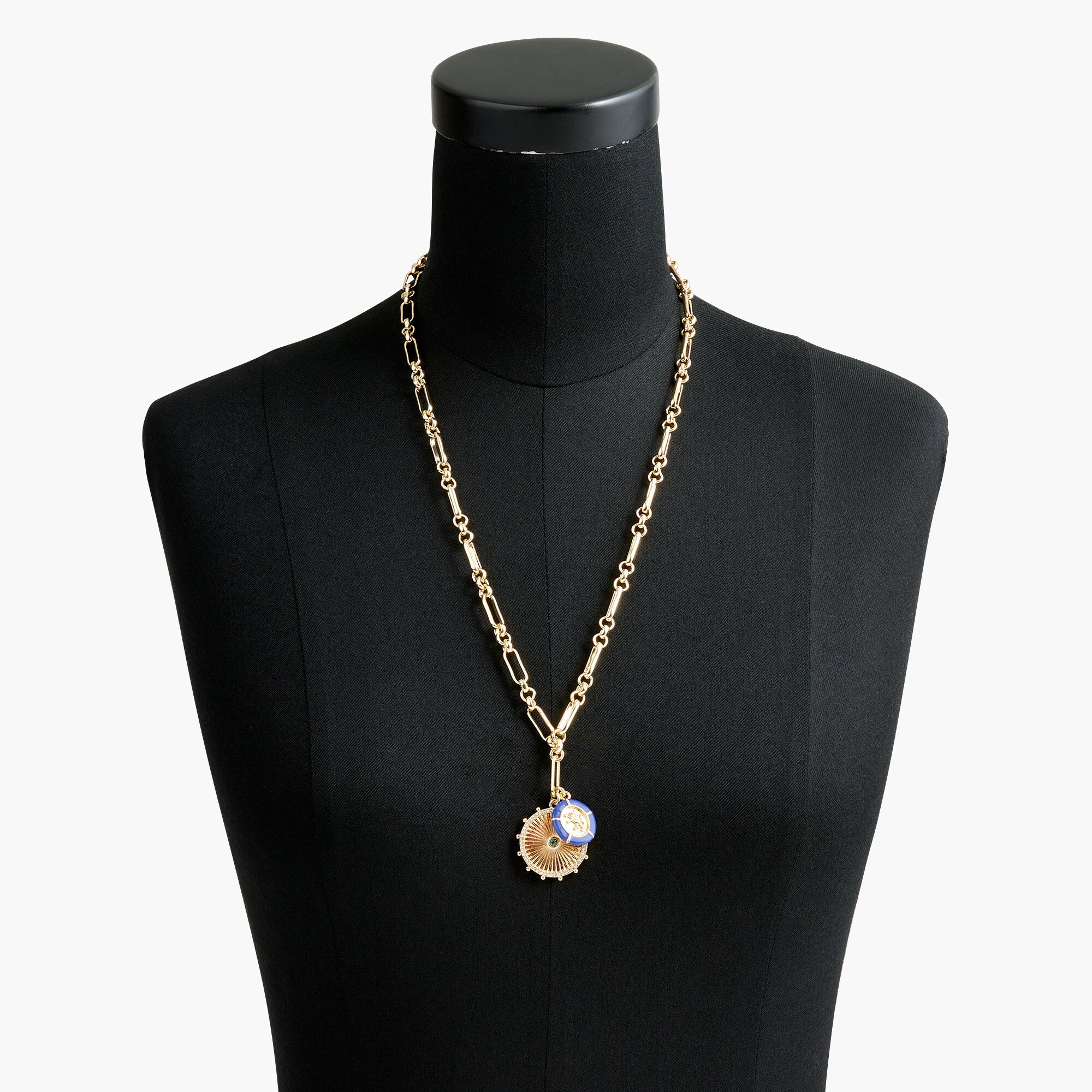 Long double pendant necklace