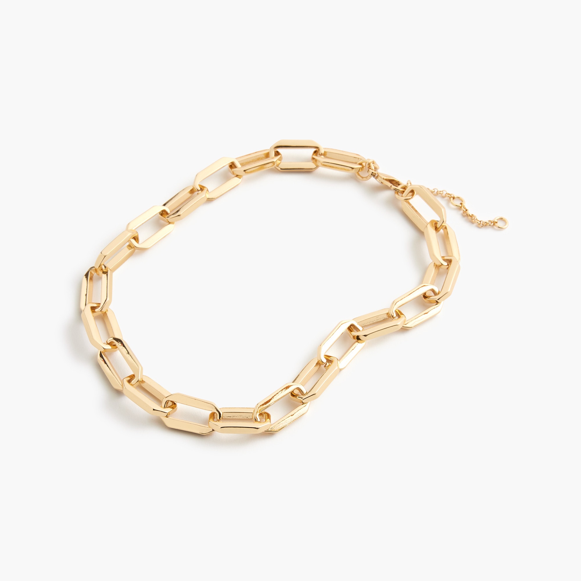 womens Rectangle link statement necklace