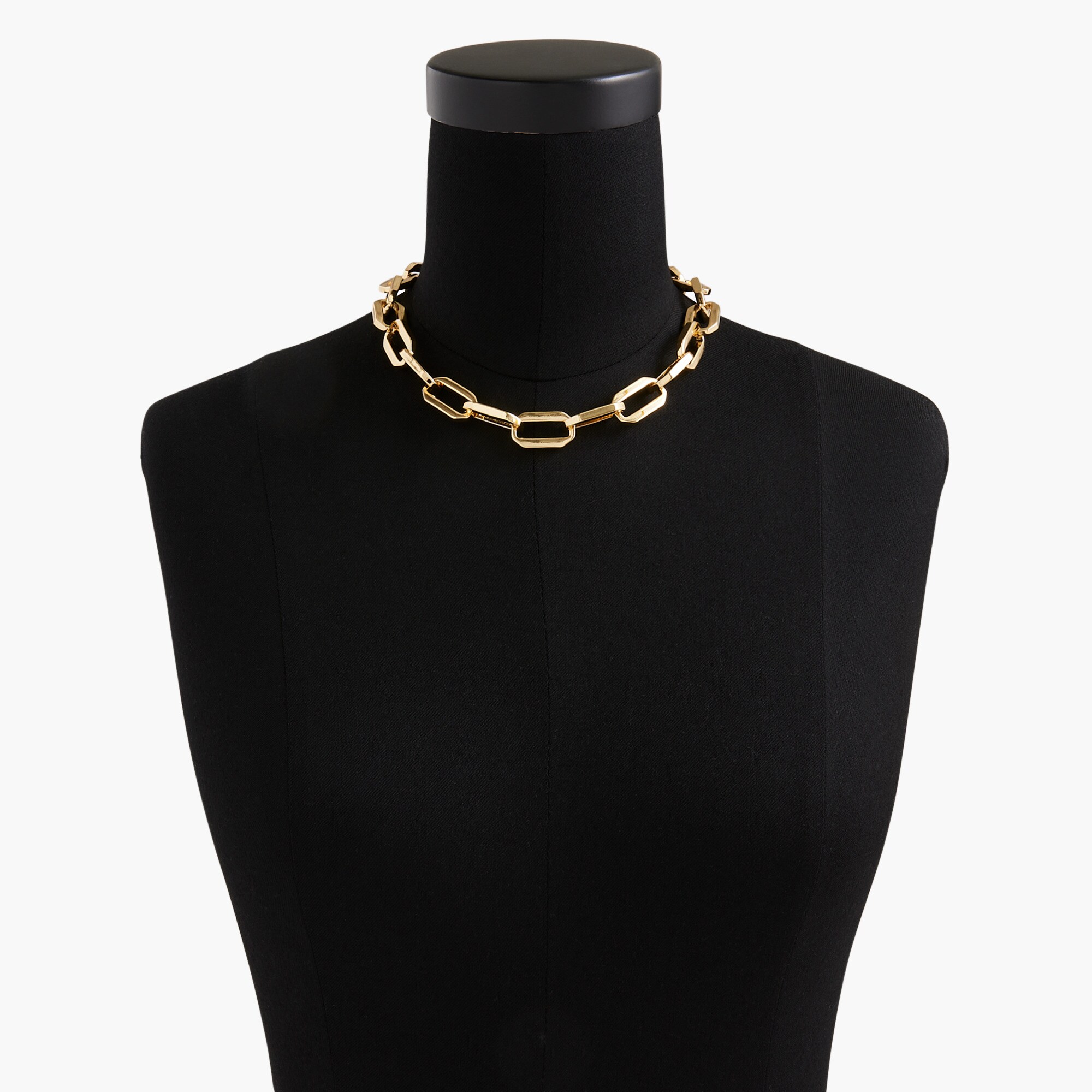 Rectangle link statement necklace