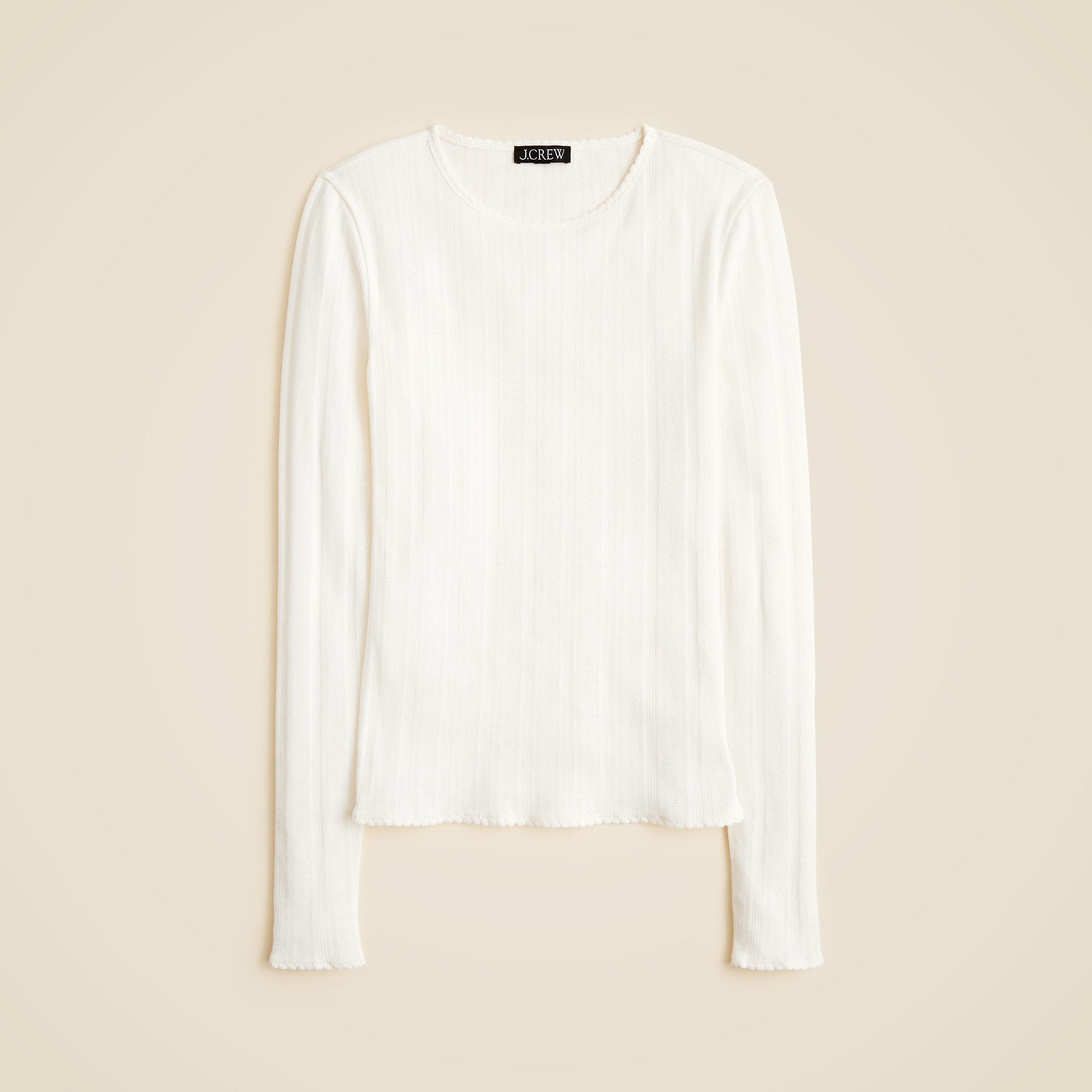 New pointelle long-sleeve T-shirt