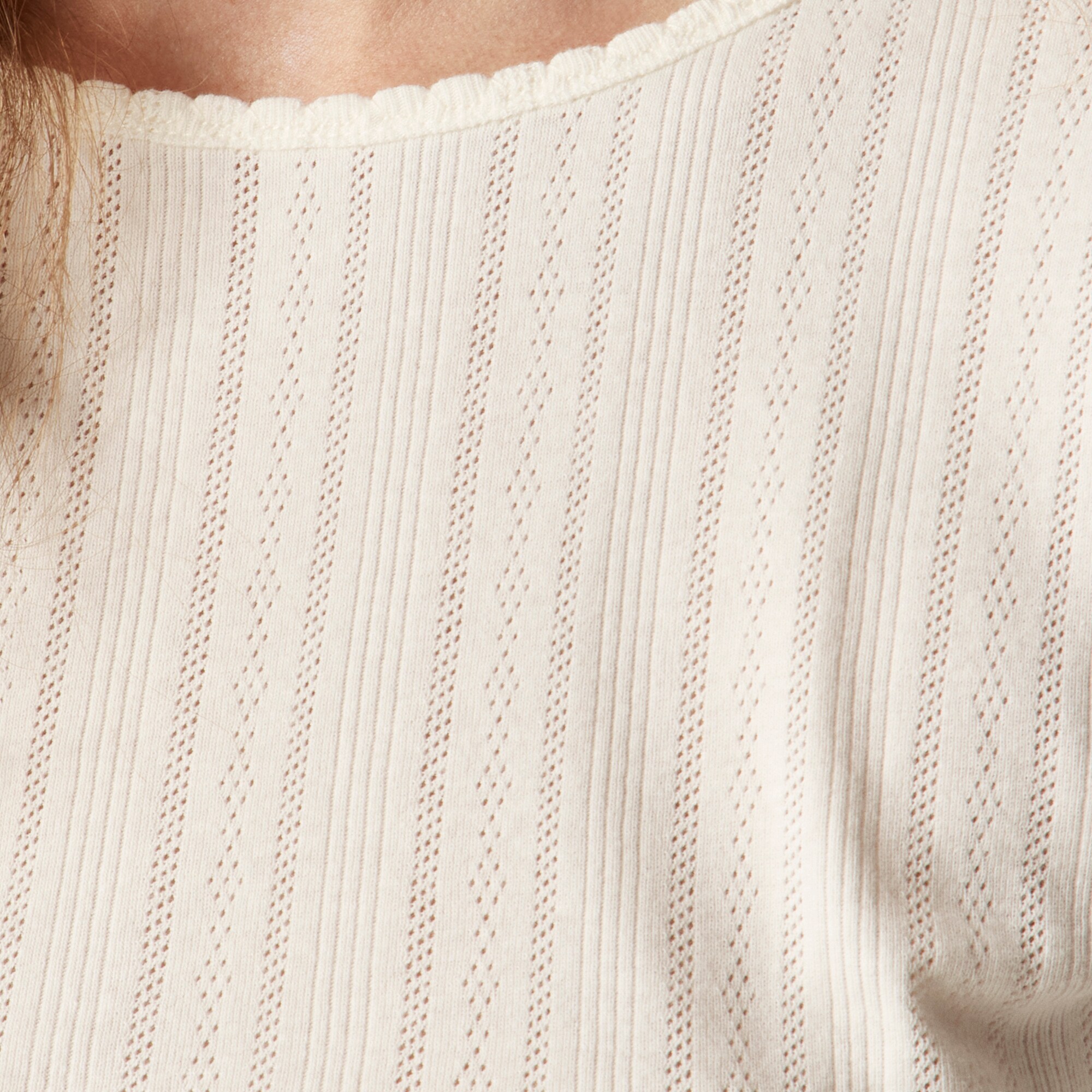 New pointelle long-sleeve T-shirt