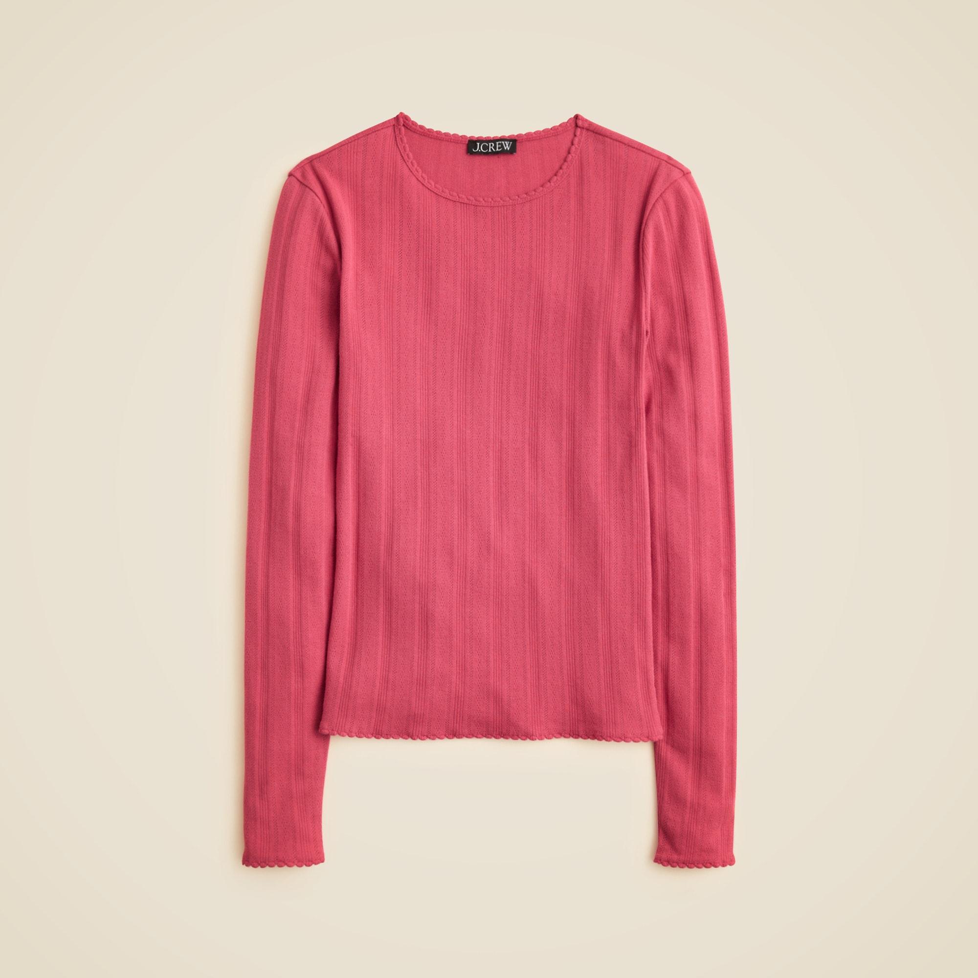 New pointelle long-sleeve T-shirt