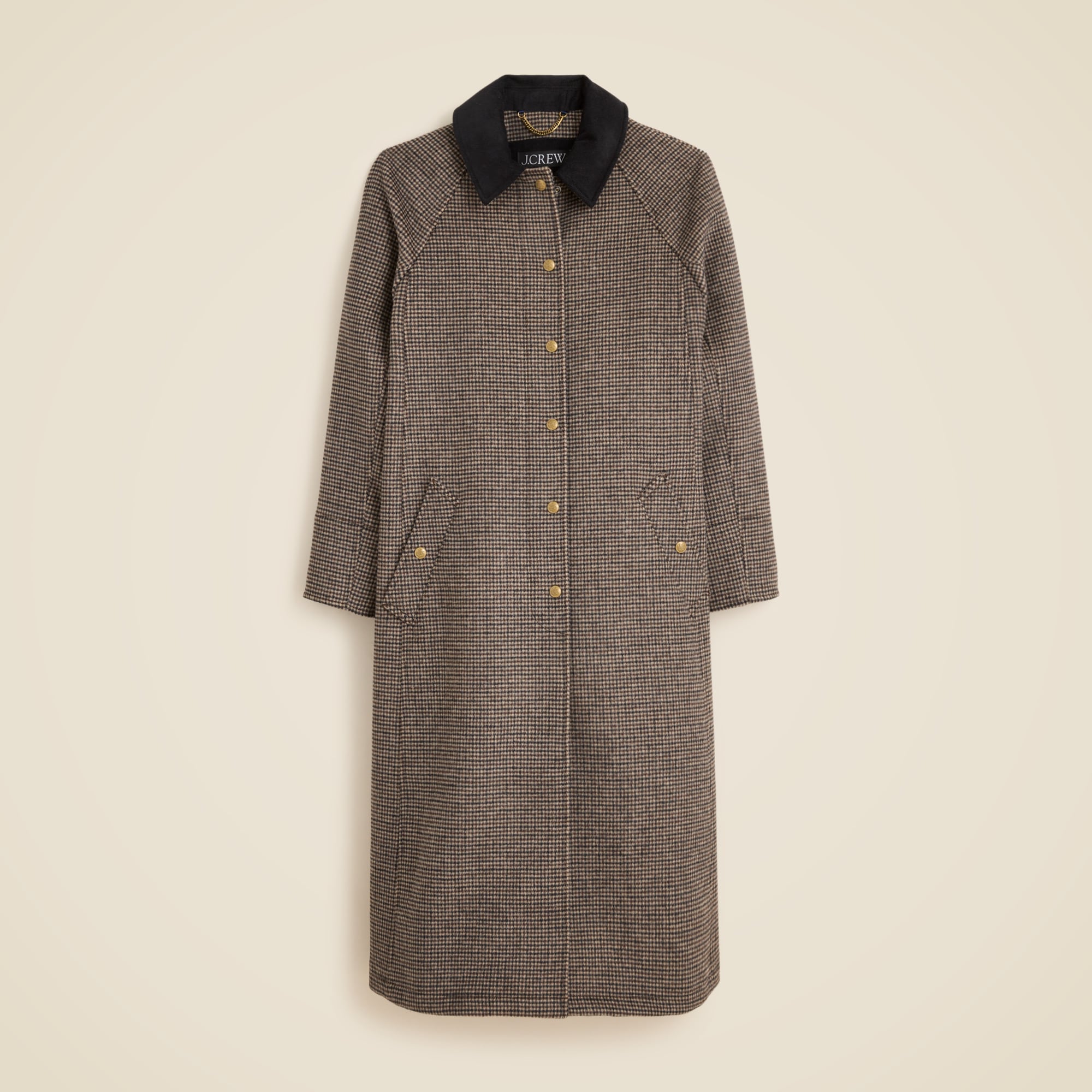 Long Barn Jacket™ in houndstooth wool blend