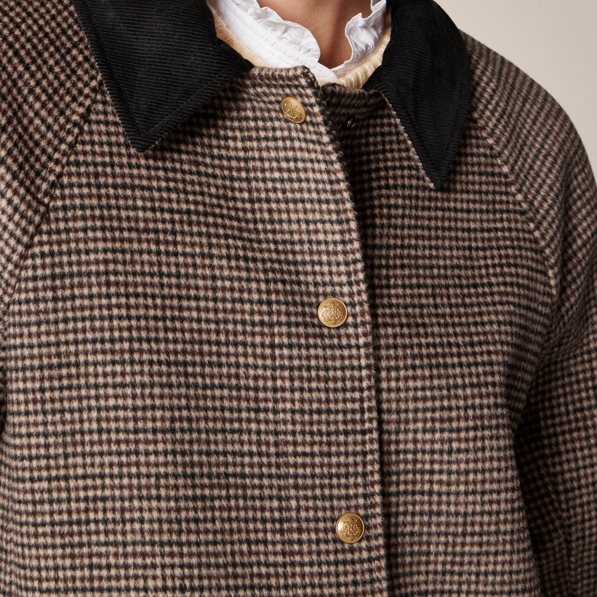 Long Barn Jacket™ in houndstooth wool blend