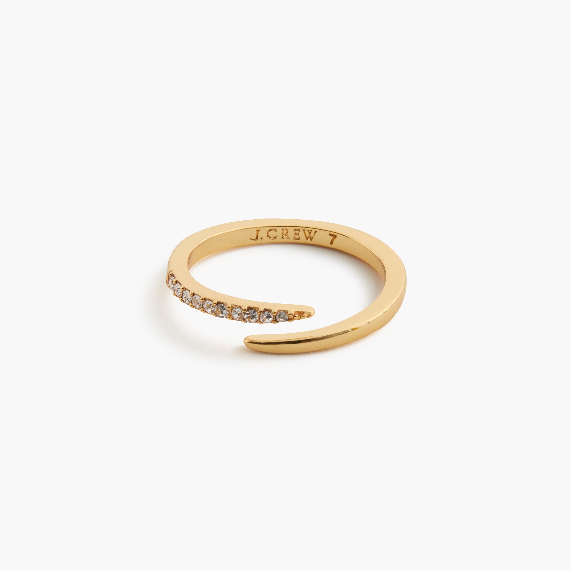 womens Pav&eacute; bangle ring