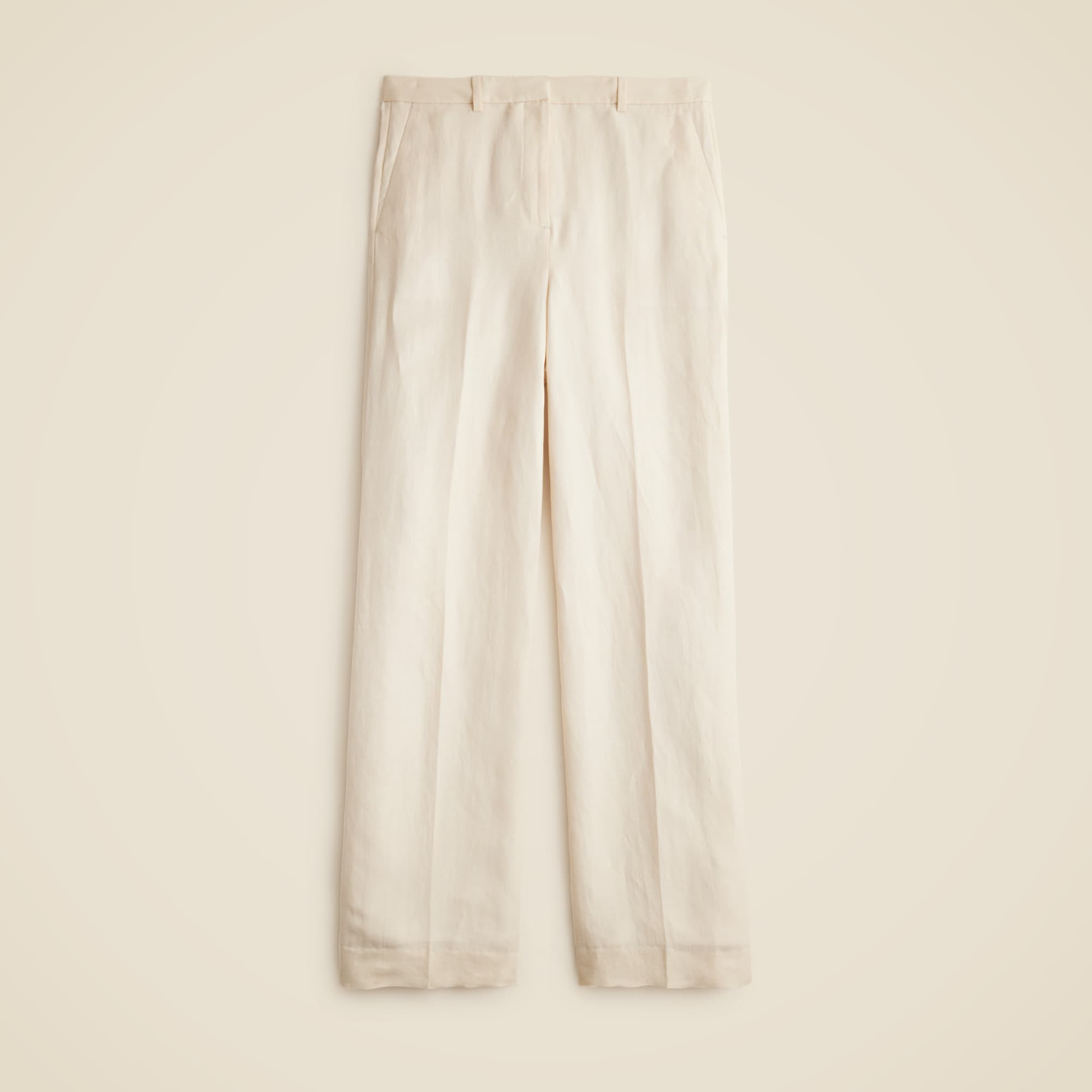 Wide-leg pant in linen-cupro blend