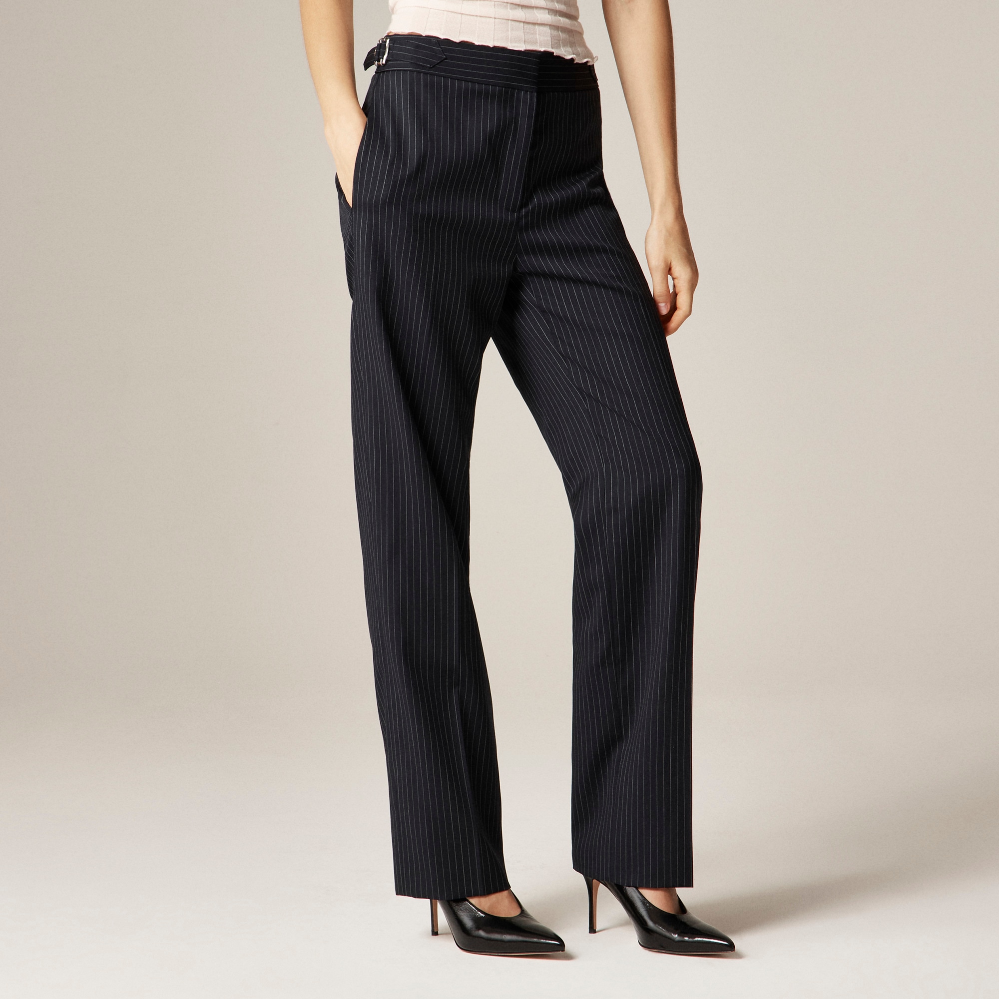 Alex Eagle X J.Crew suit pant in pinstriped wool - image 4