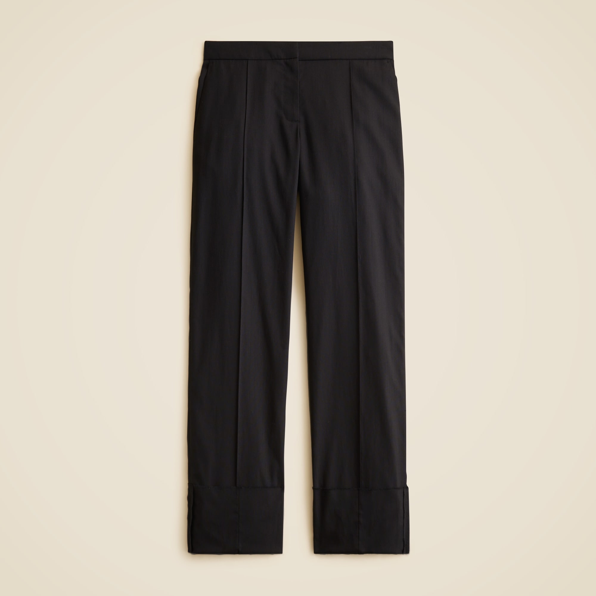 womens Alex Eagle X J.Crew cuffed mid-rise trouser in wool-cotton blend