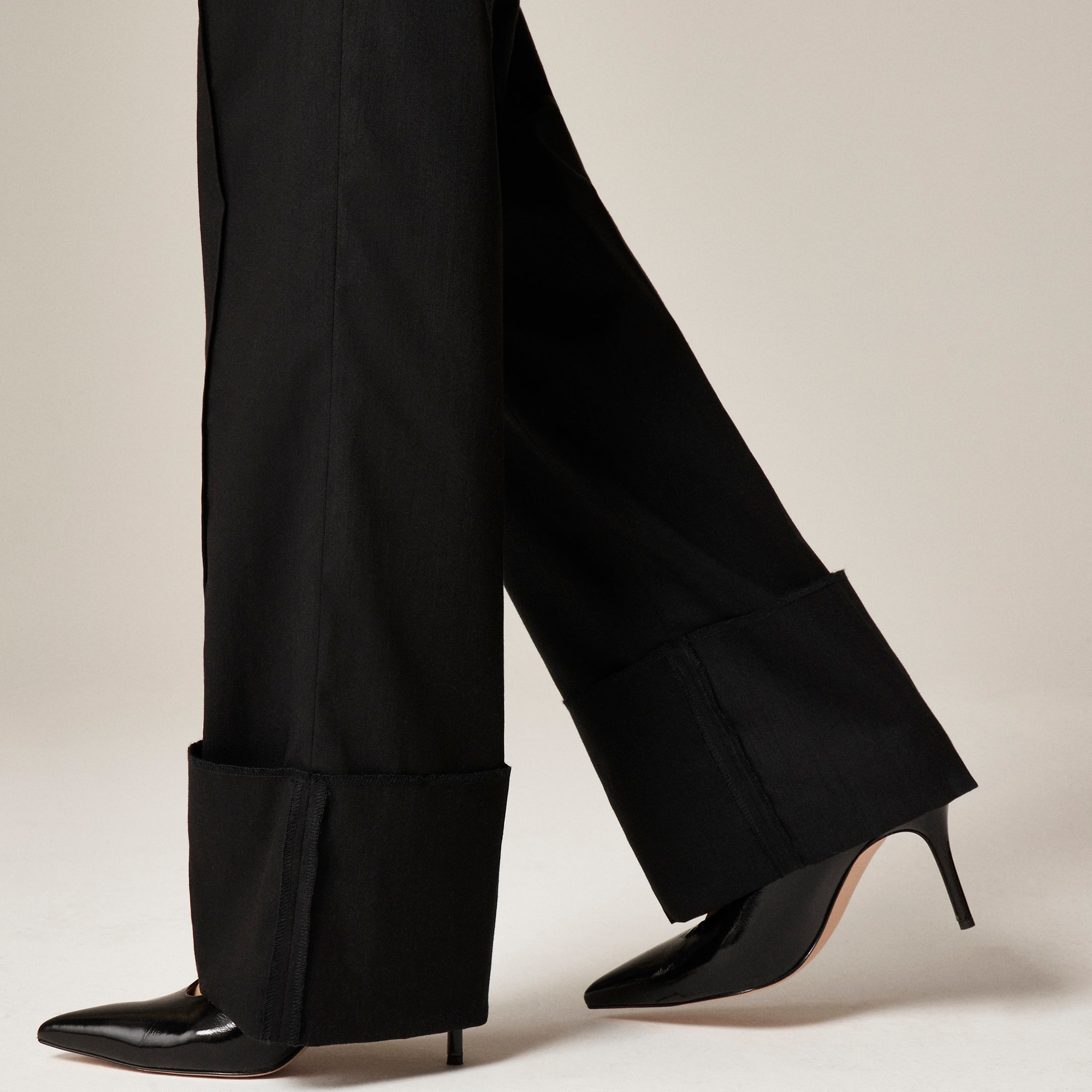 Alex Eagle X J.Crew cuffed mid-rise trouser in wool-cotton blend