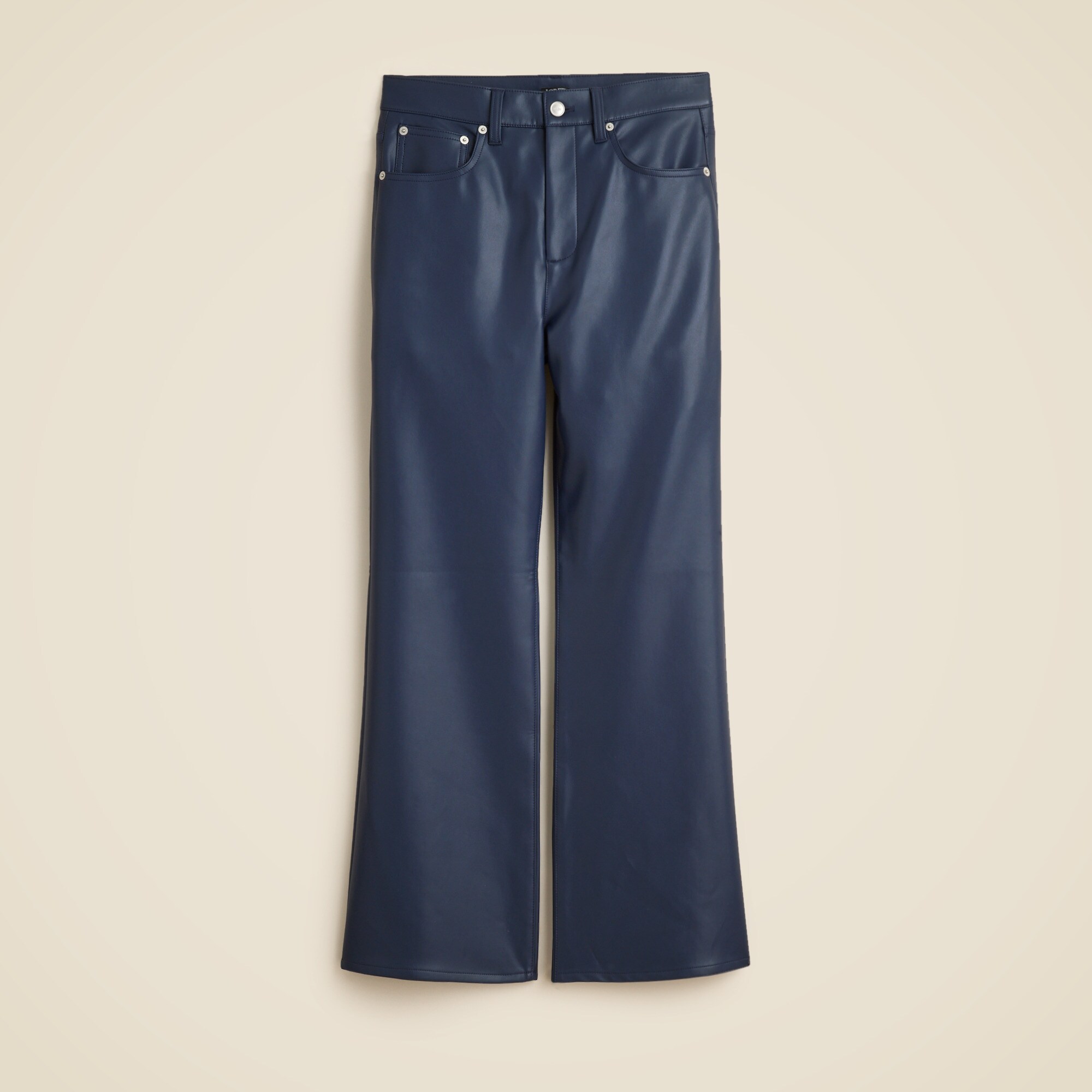 Charley Kickout Cropped Pant In Faux Leather For Women | J.Crew