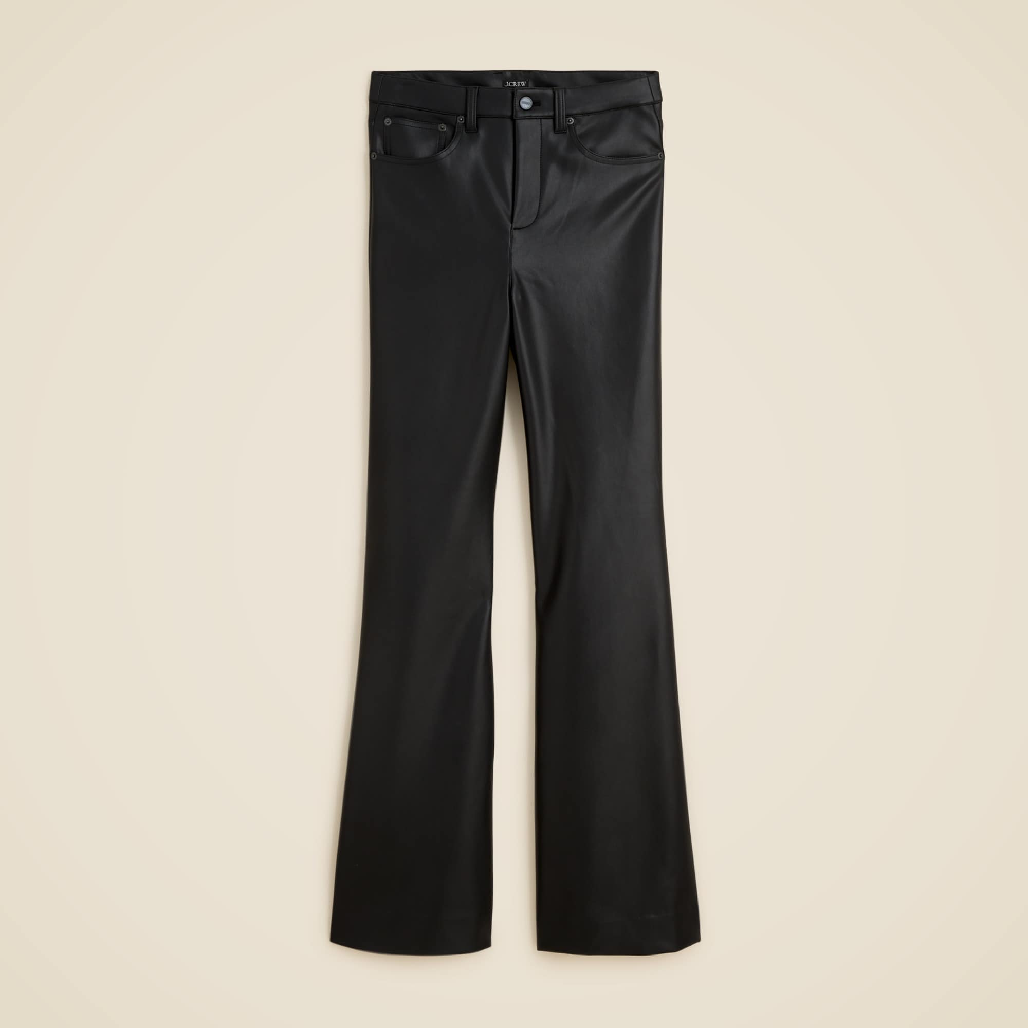 Vintage flare pant in faux leather