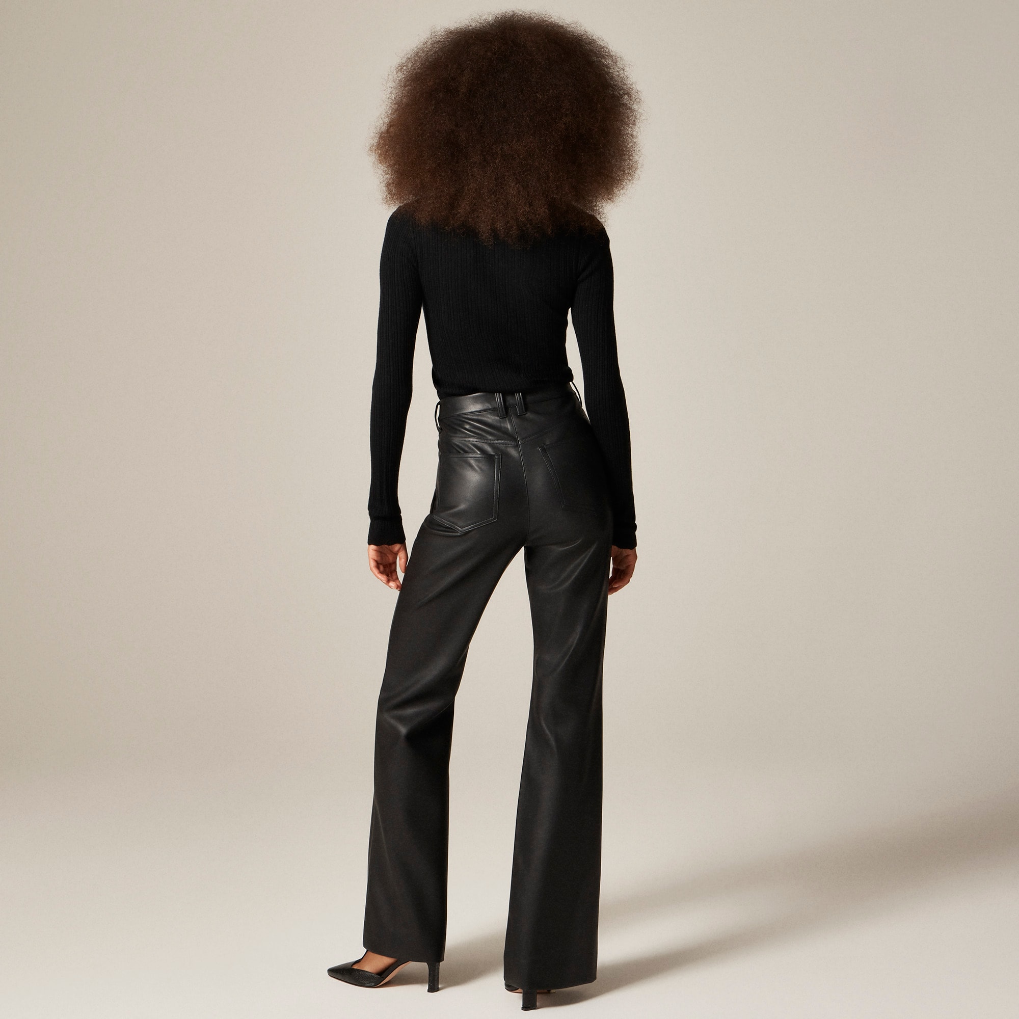 Vintage Flare Pant In Faux Leather For Women | J.Crew