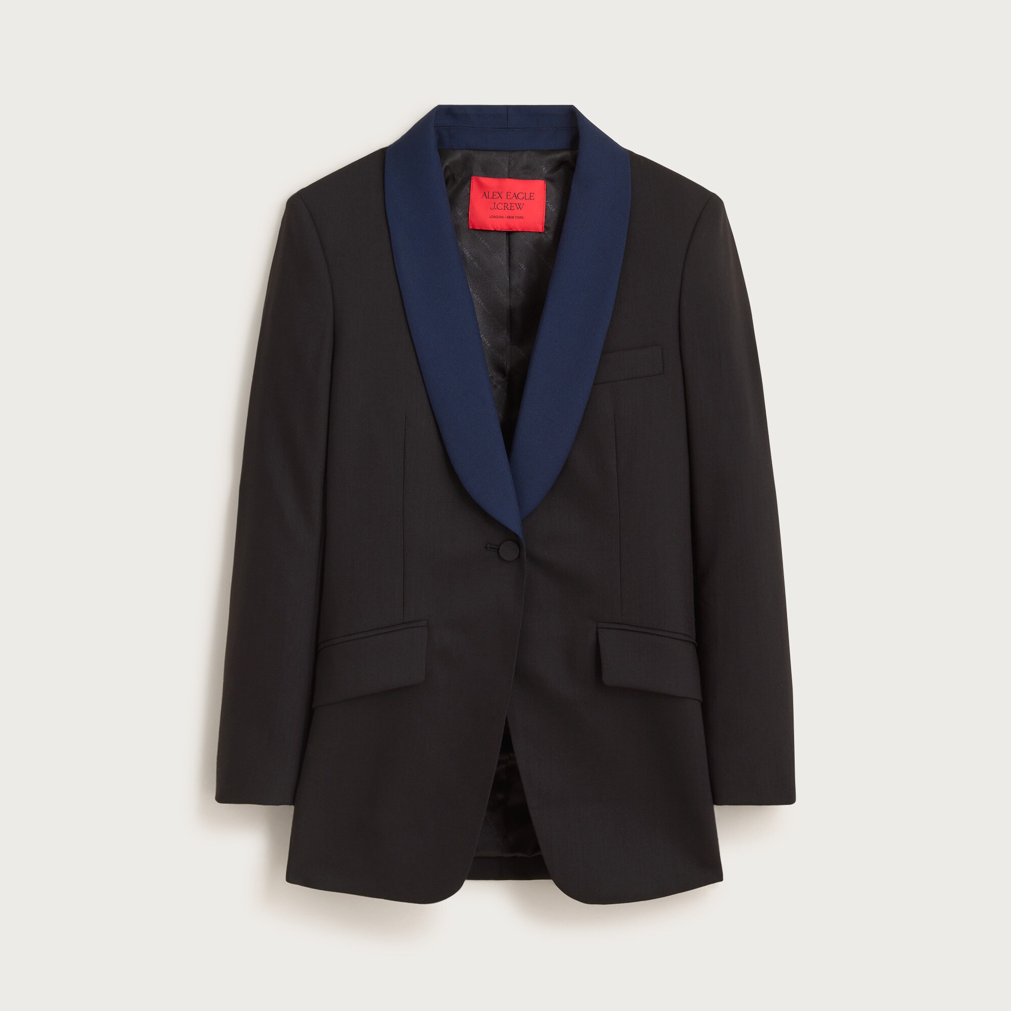 womens Alex Eagle X J.Crew tuxedo blazer in wool blend