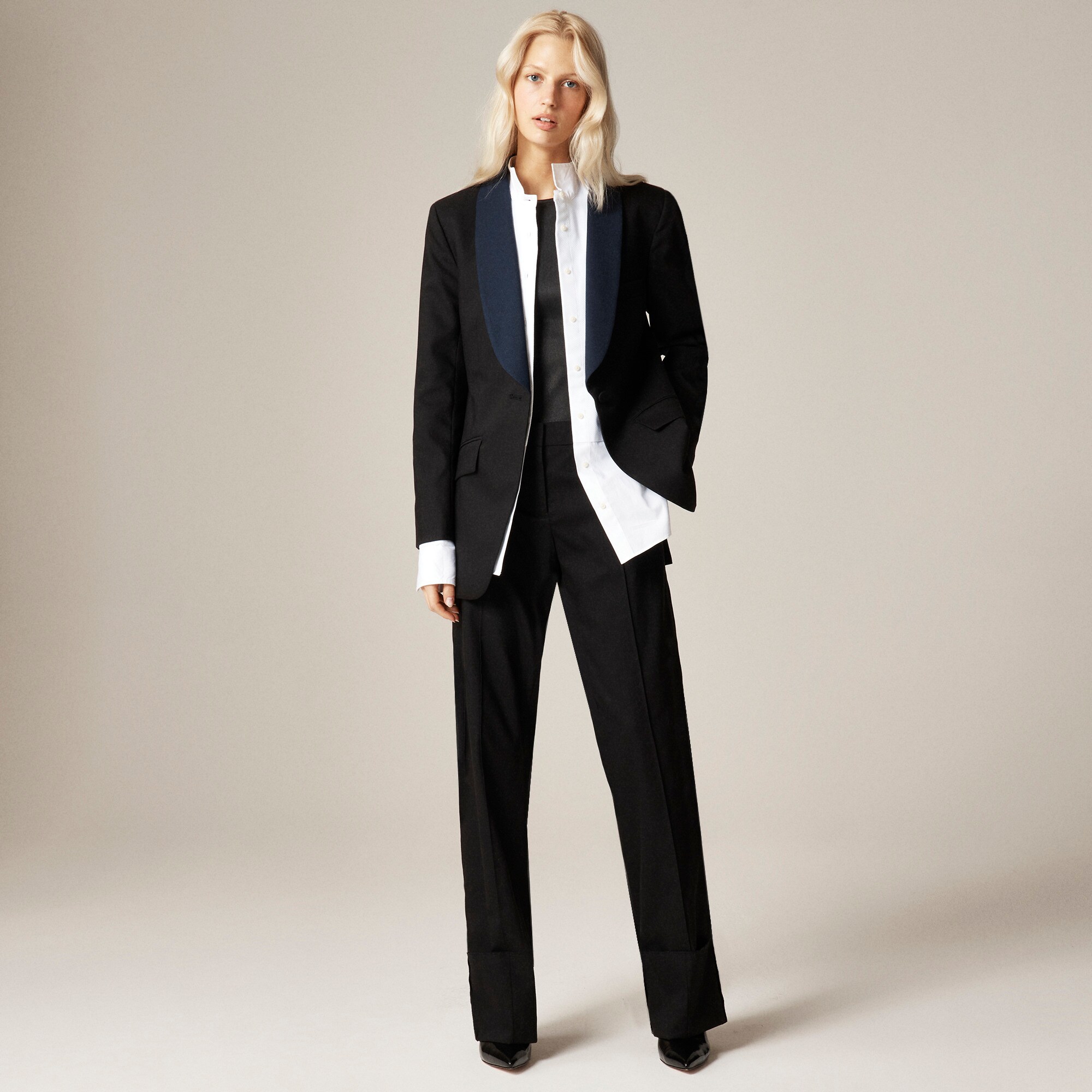 Alex Eagle X J.Crew tuxedo blazer in wool blend