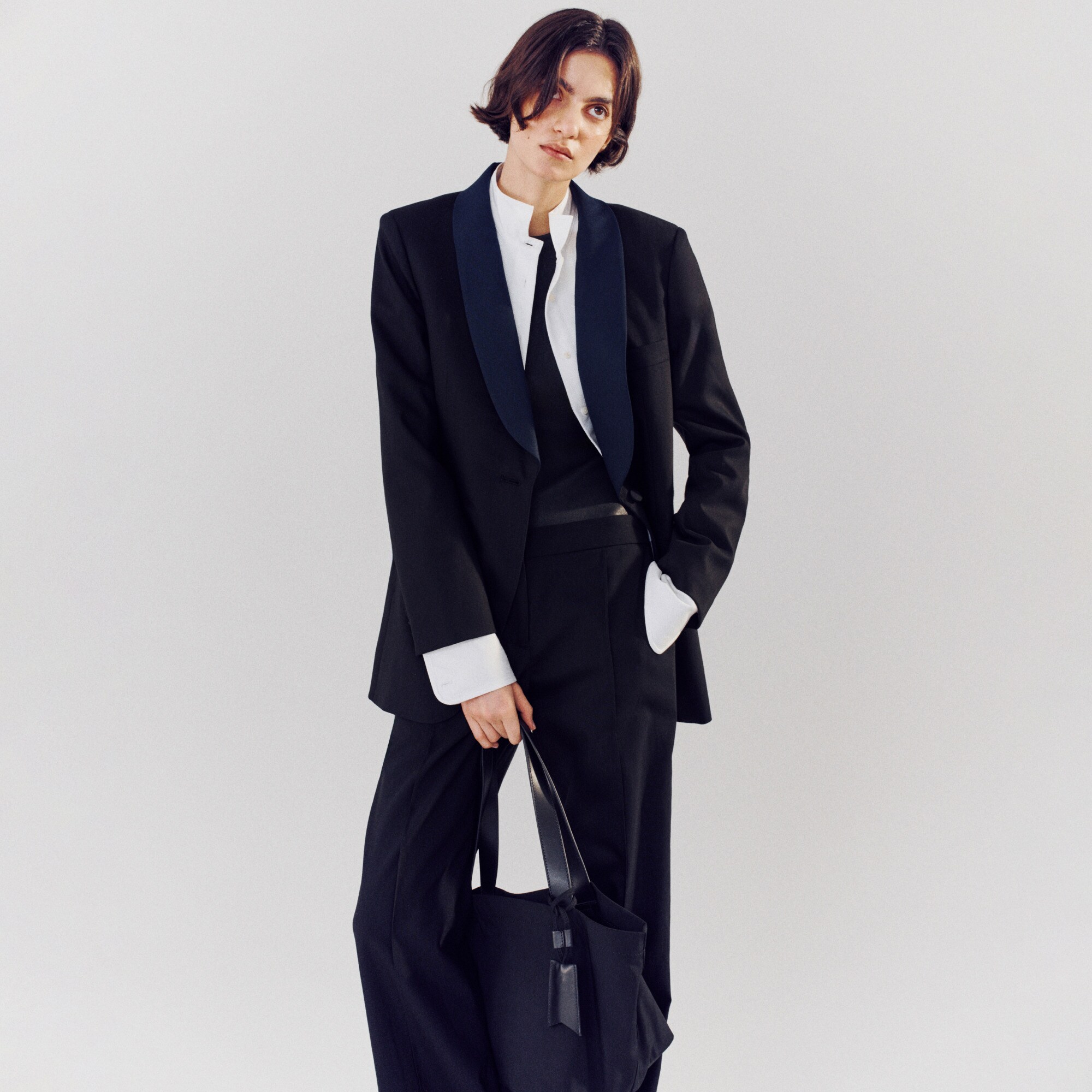 Alex Eagle X J.Crew tuxedo blazer in wool blend