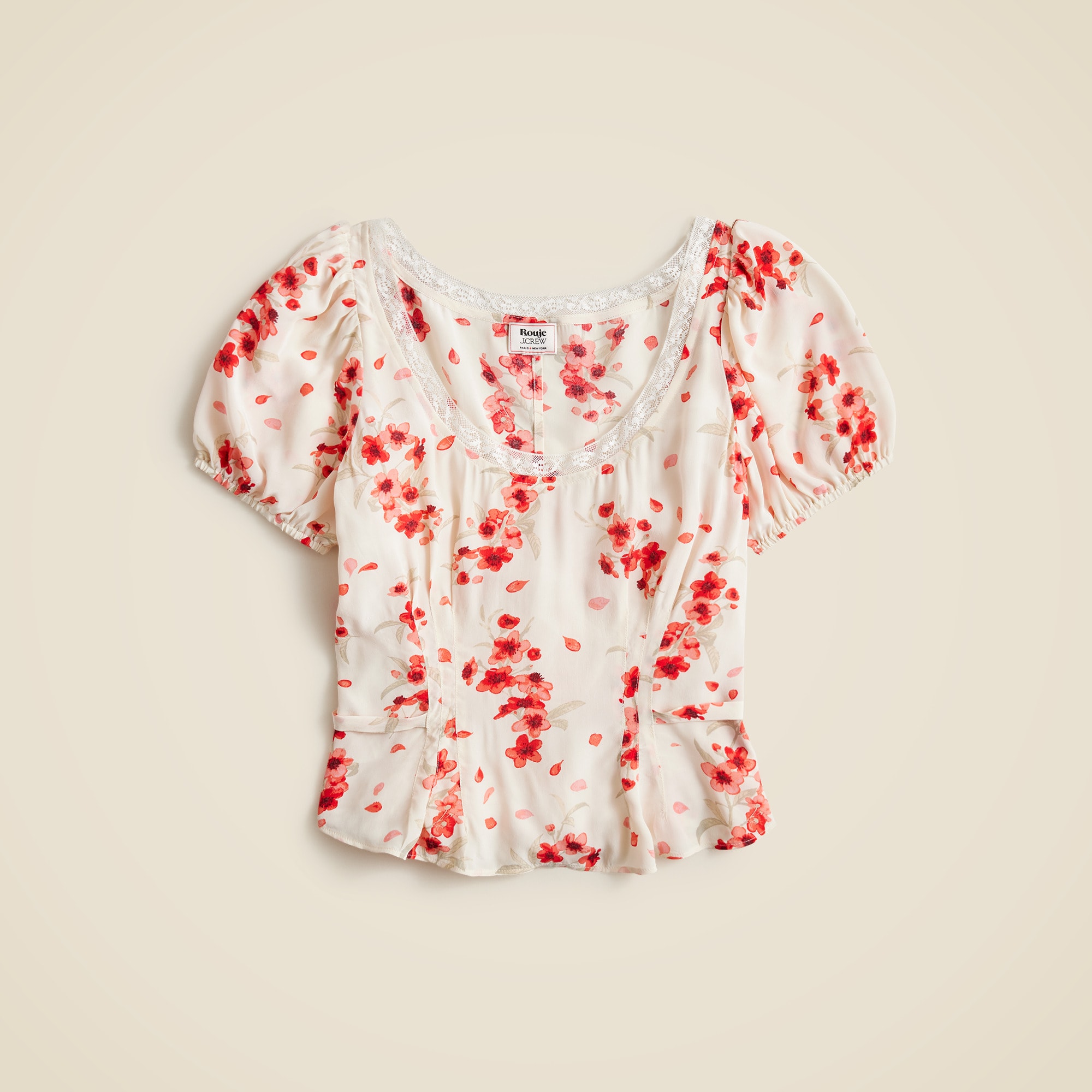 Rouje X J.Crew Poet top in vintage floral