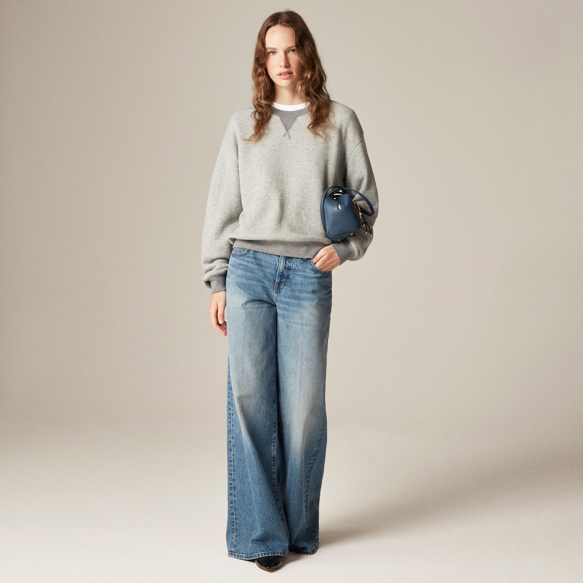 Heritage terry crewneck sweatshirt - thumbnail 2