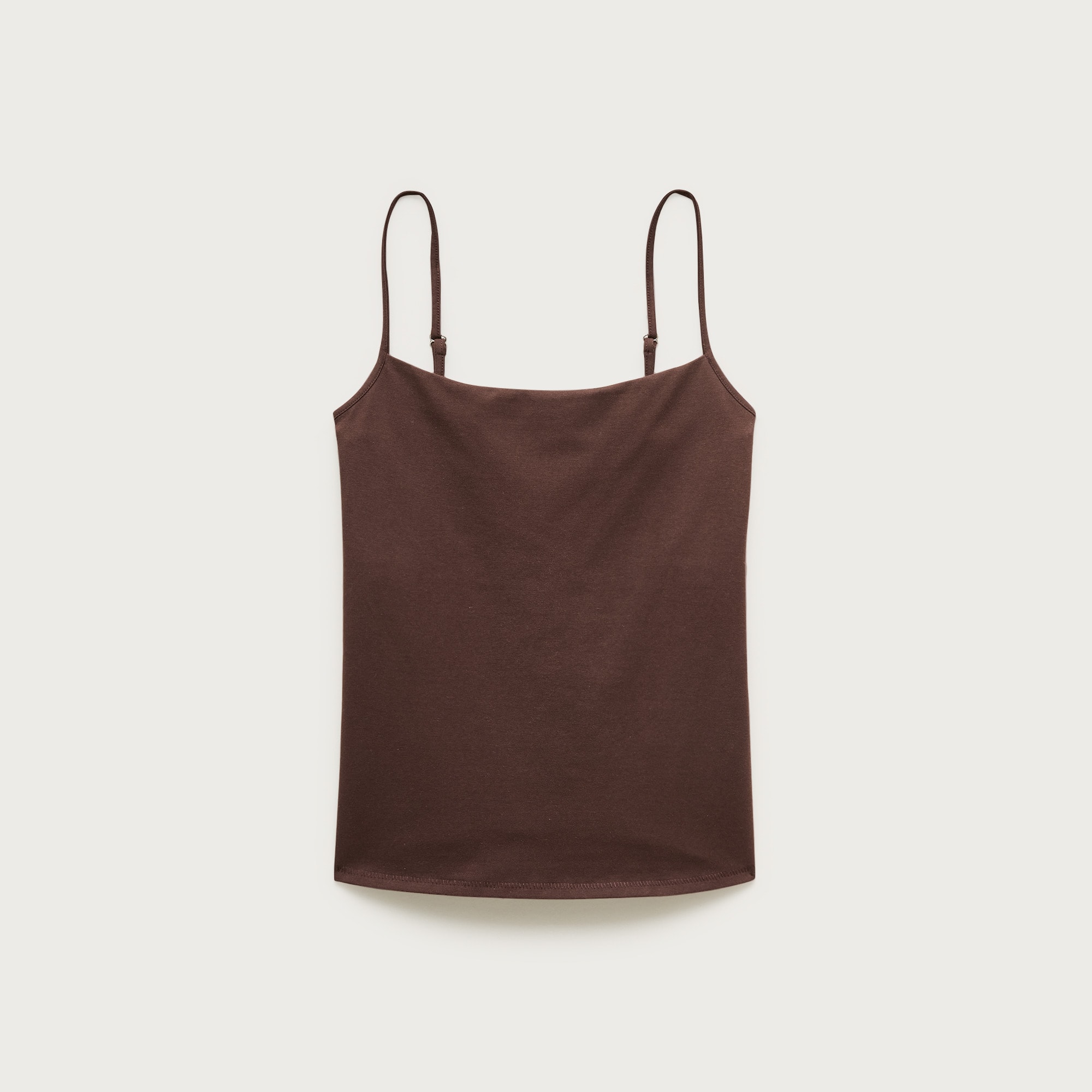 Stretch cotton shelf-bra tank top - image 5