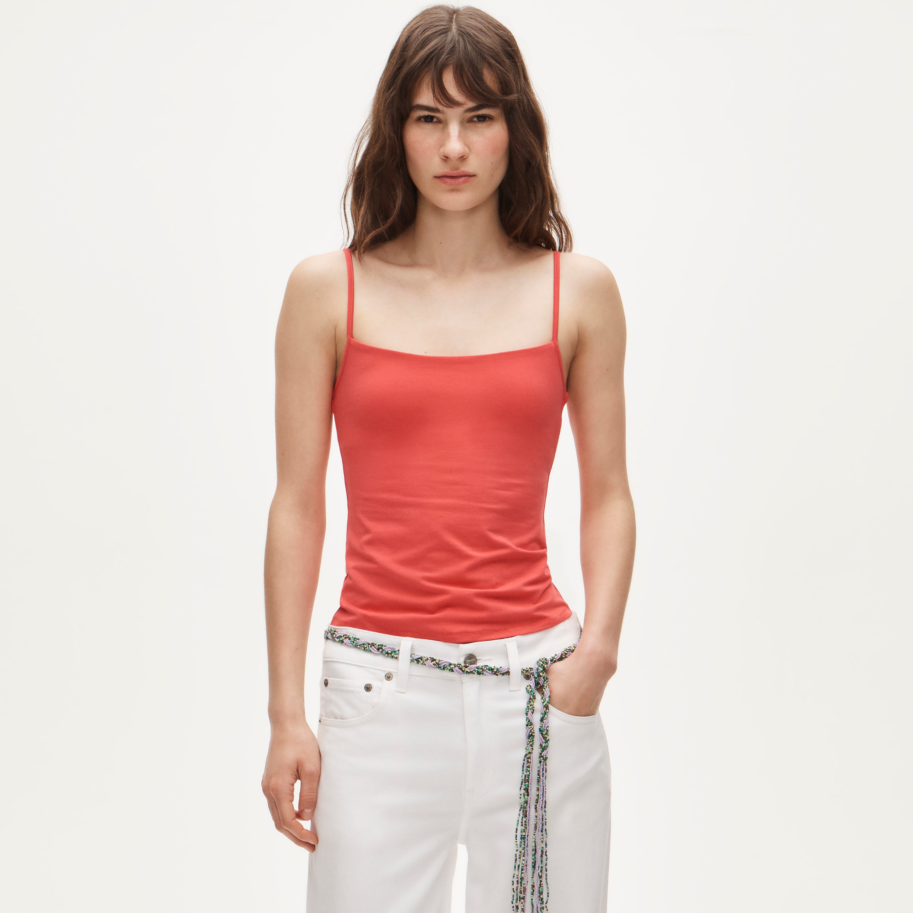 Stretch Cotton Shelf-bra Tank Top For Women | J.Crew