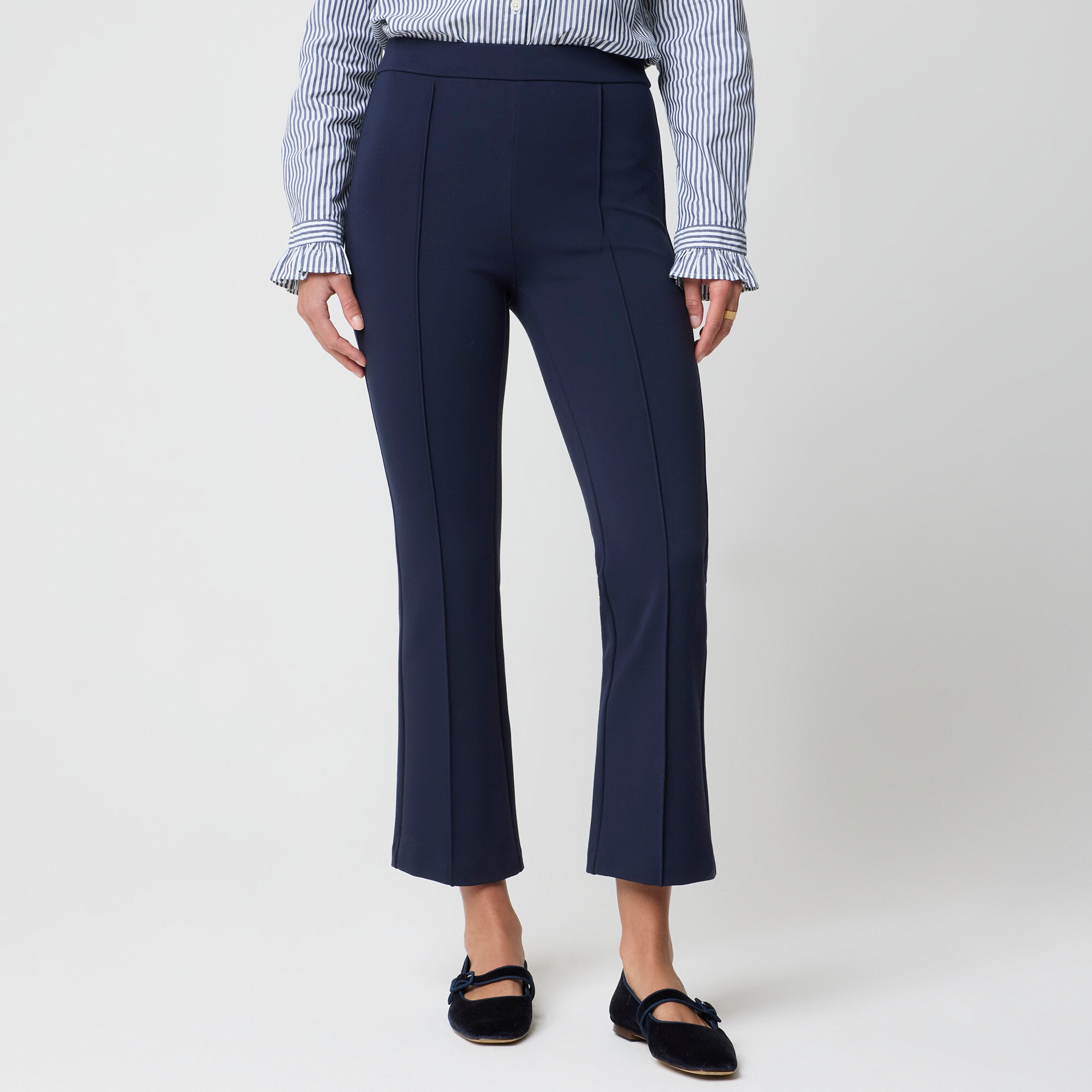 womens Ponte cropped pull-on pant