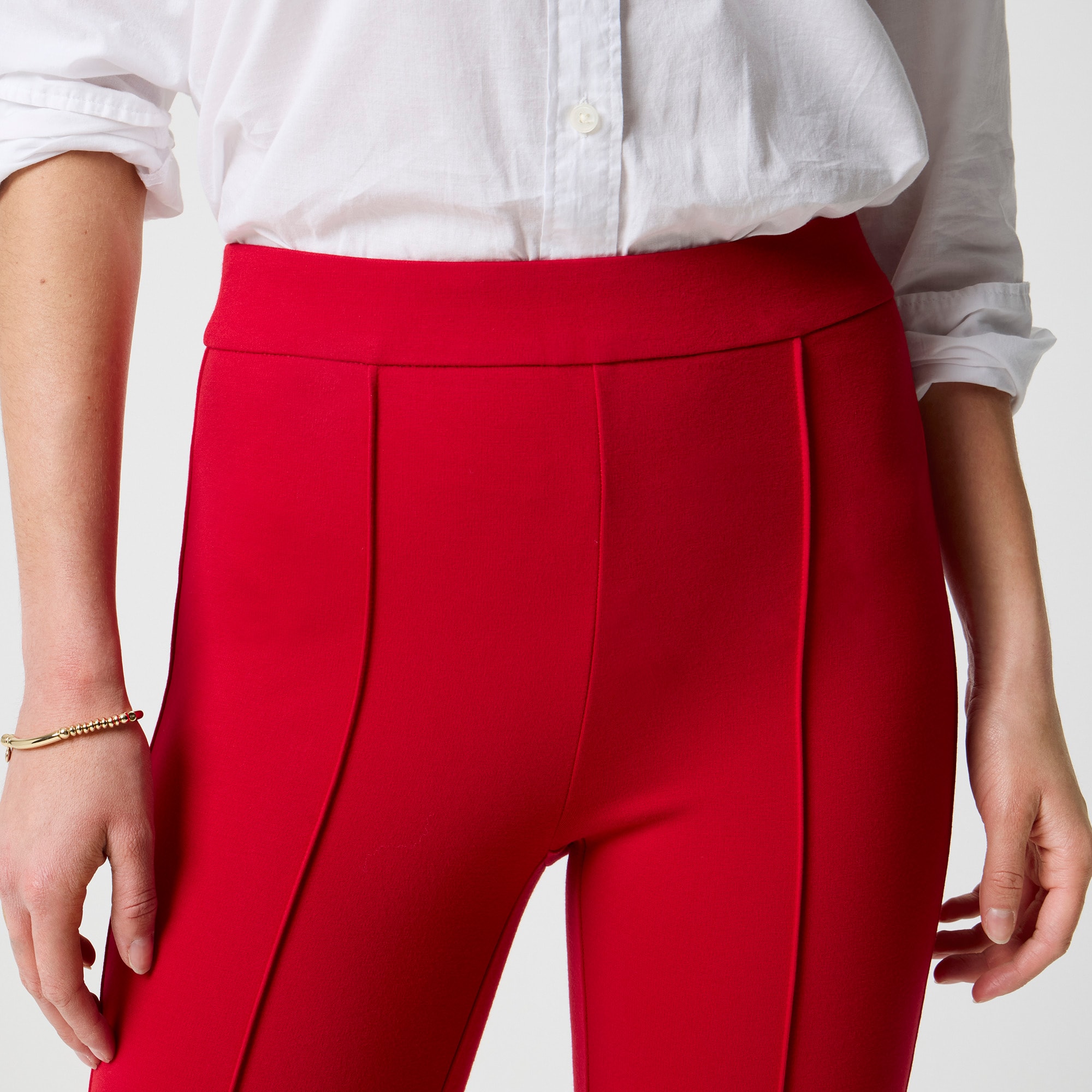 Ponte cropped pull-on pant