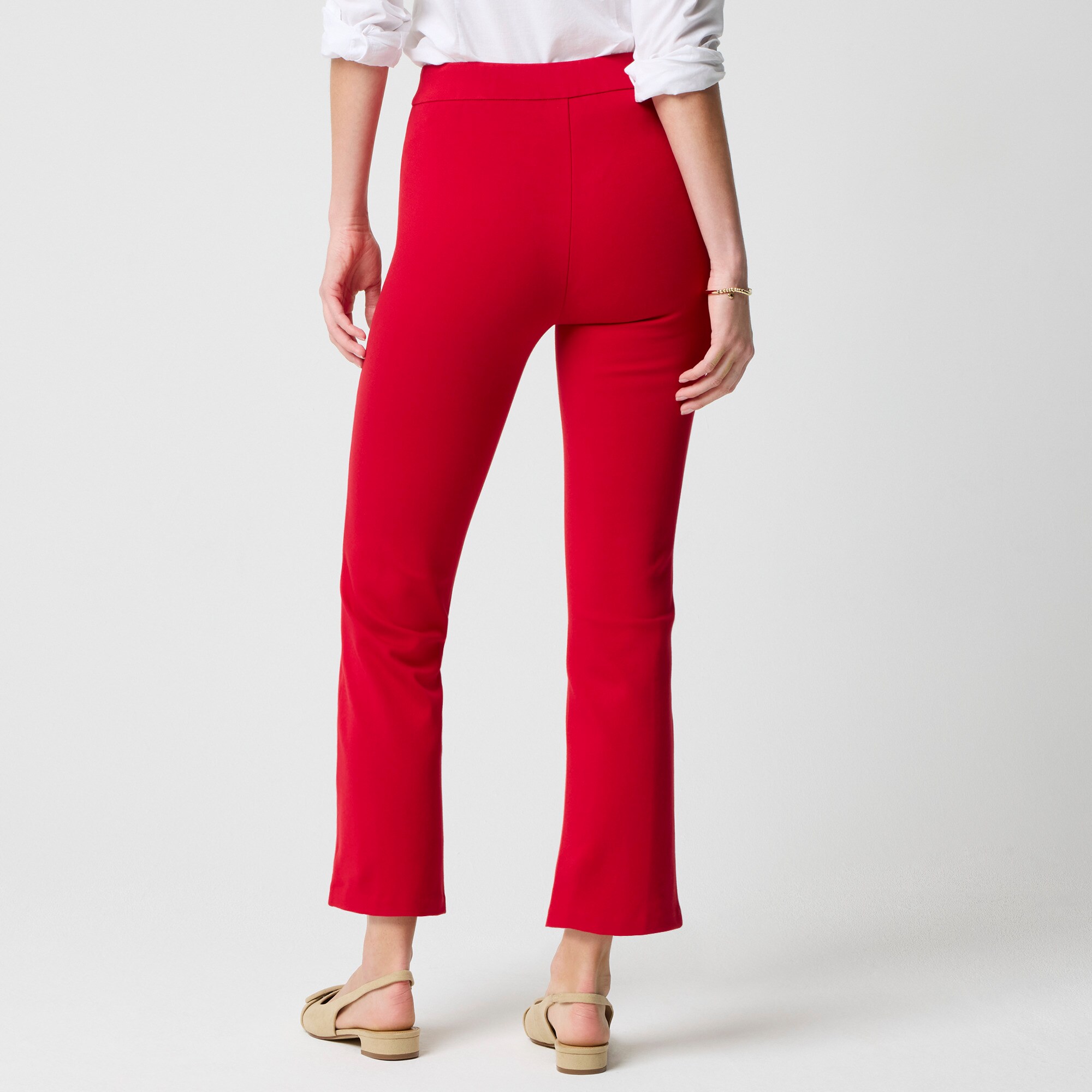 Ponte cropped pull-on pant