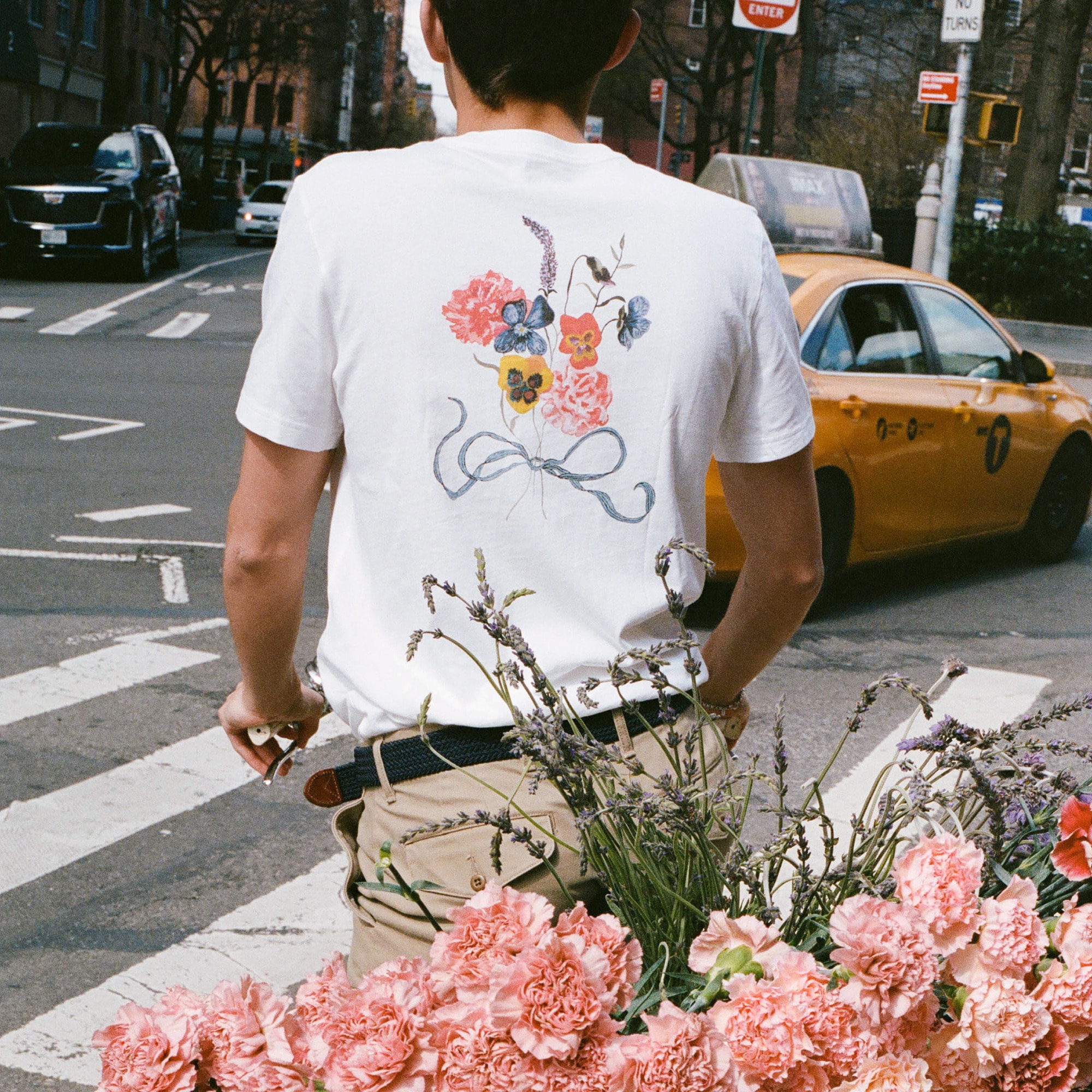 Laura Chautin X J.Crew "The Flowers" Pride graphic T-shirt
