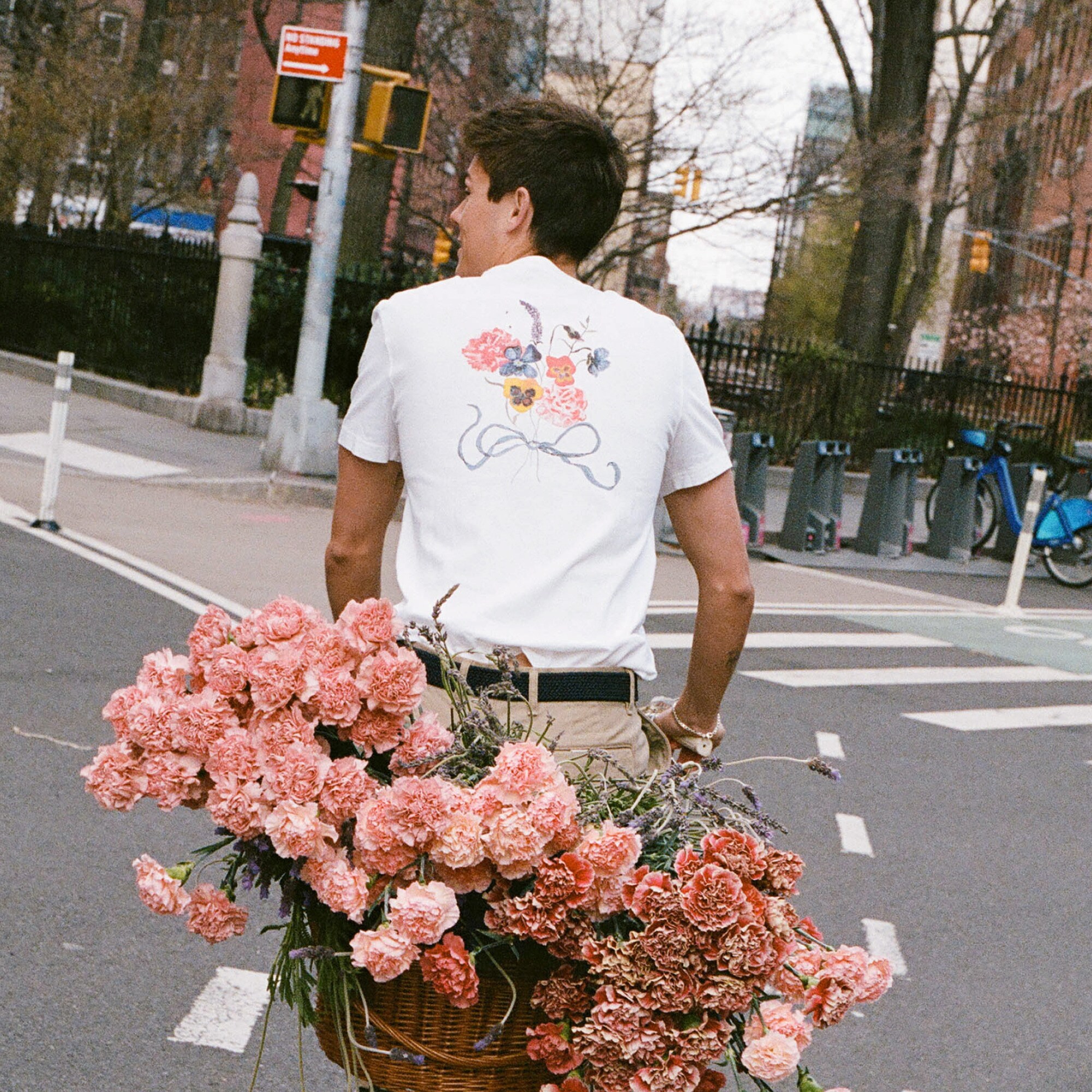 Laura Chautin X J.Crew "The Flowers" Pride graphic T-shirt
