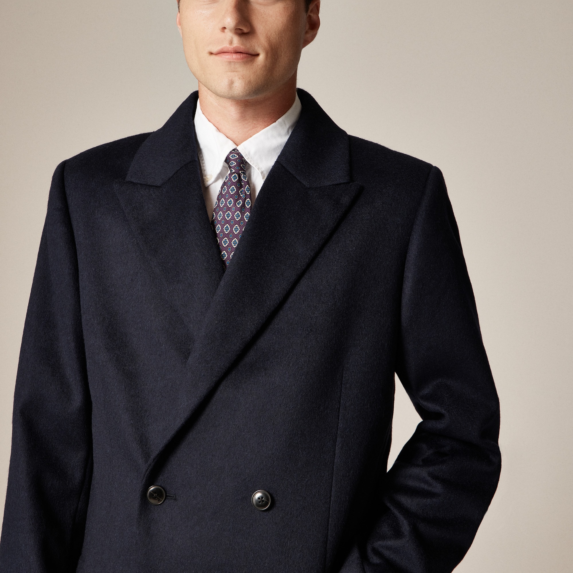 Double-breasted Topcoat In English Merino Wool For Men | J.Crew