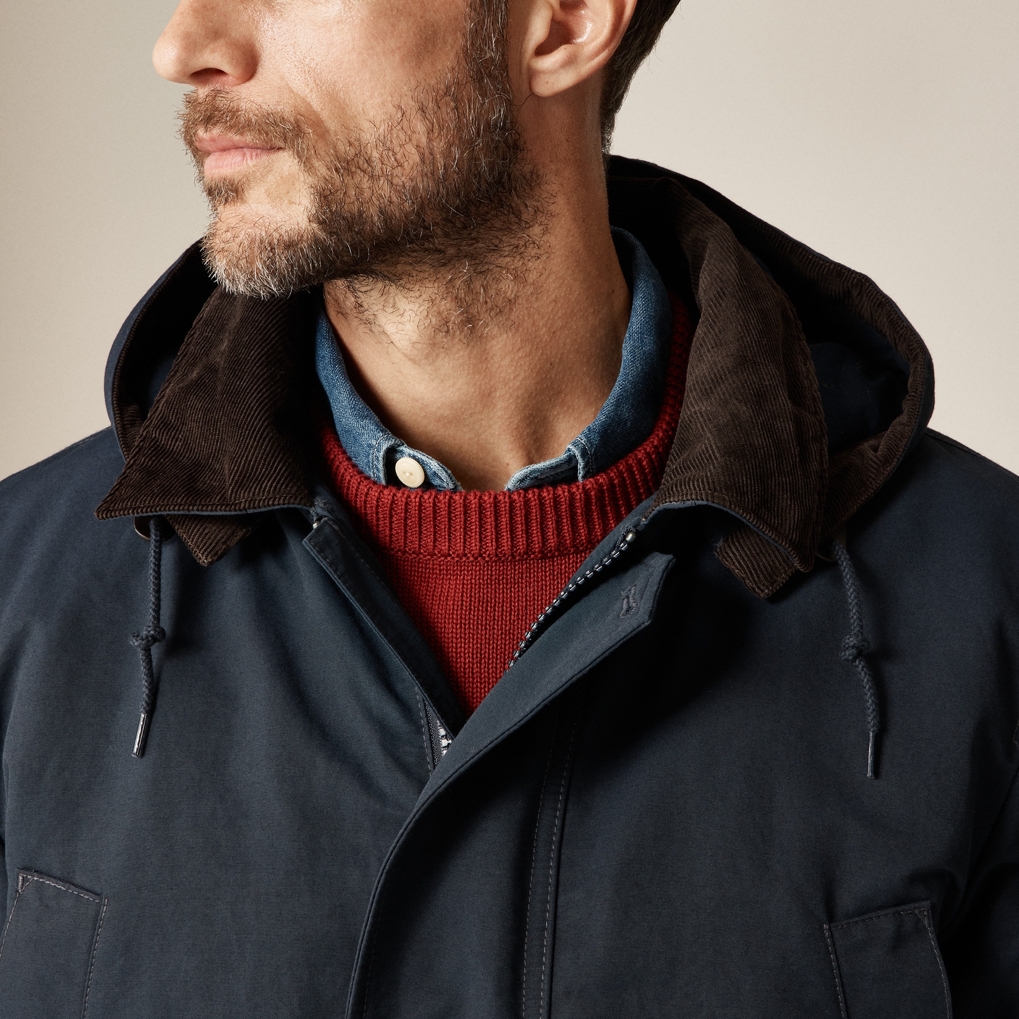 Country jacket with removable hood and PrimaLoft®