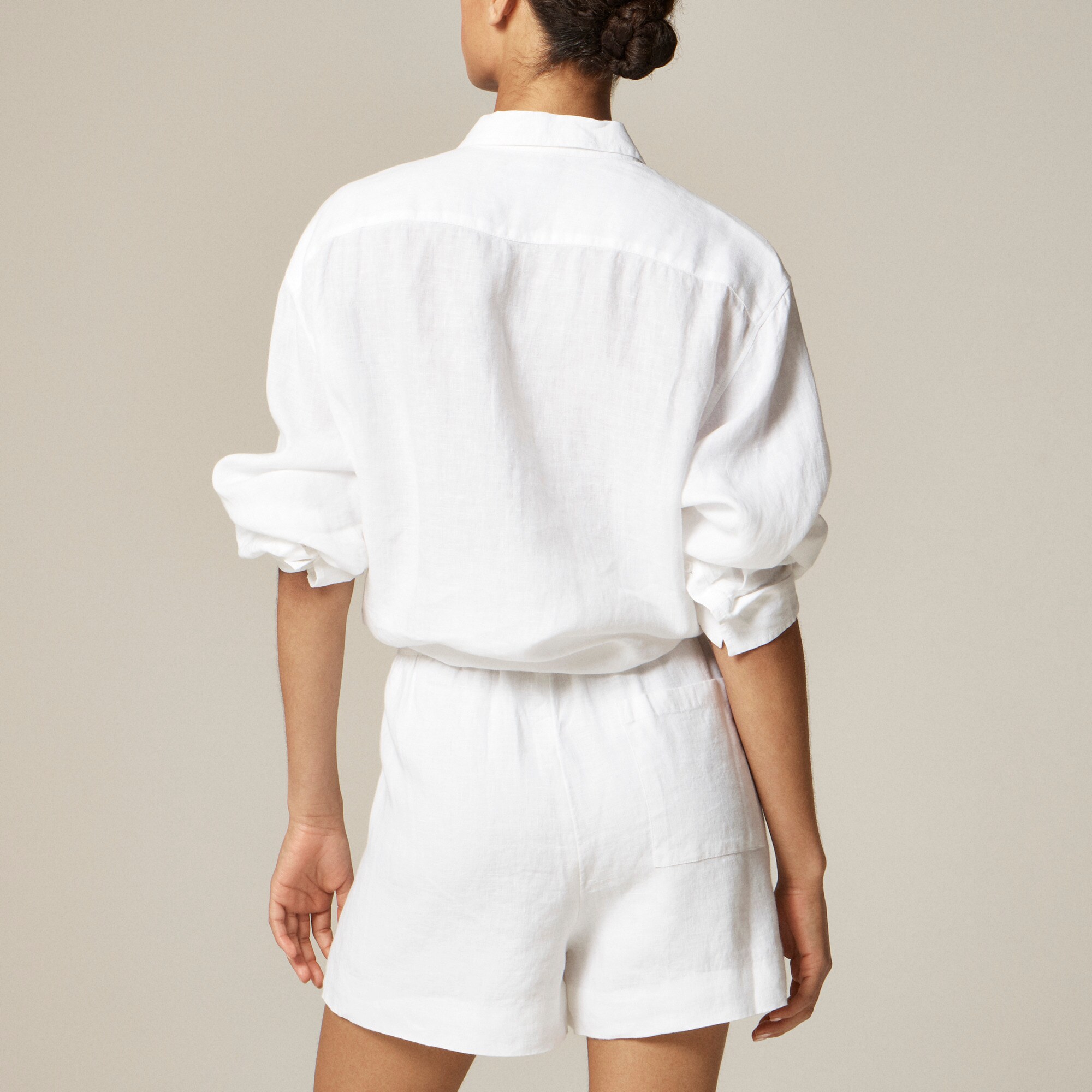 3" Stratus short in linen