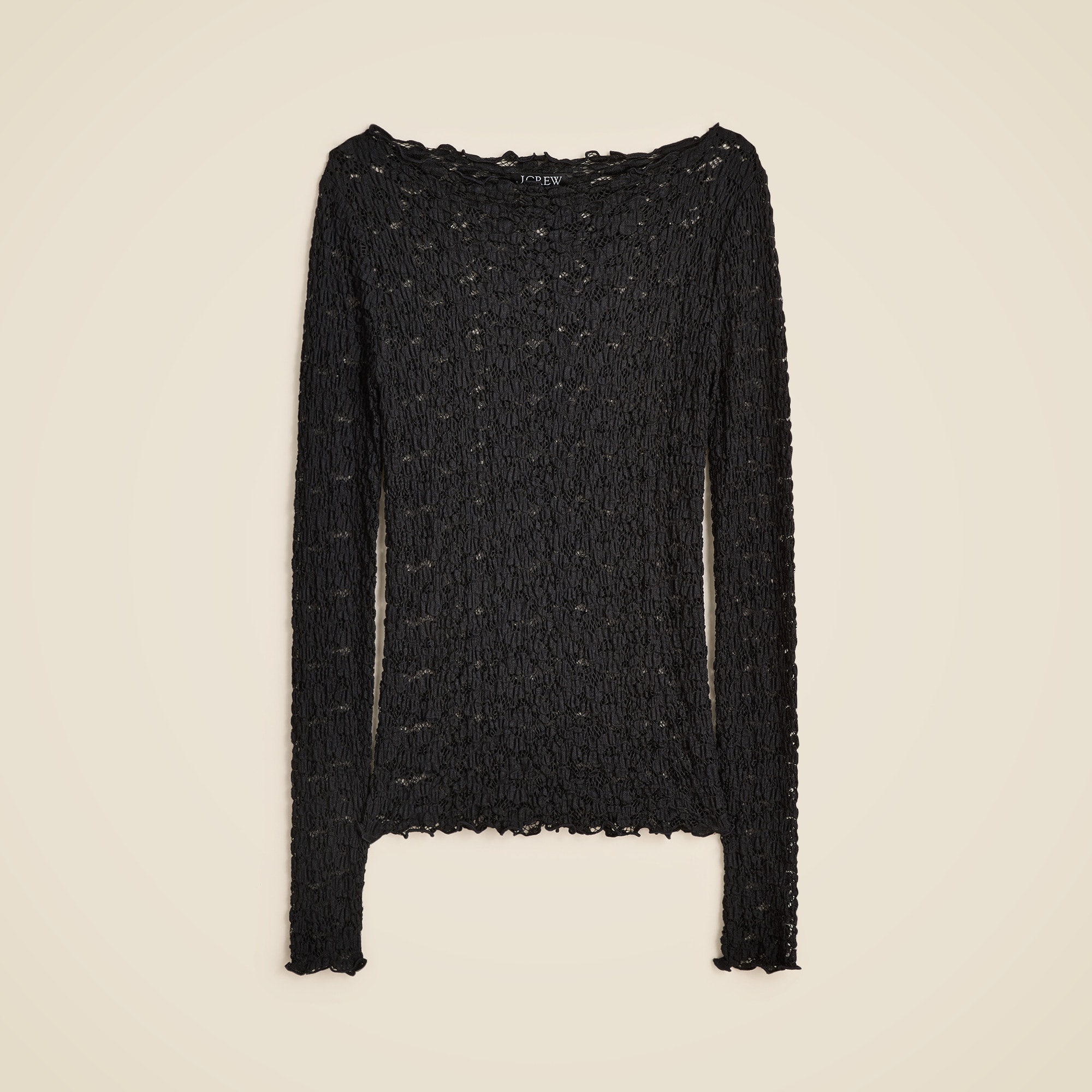 Lace boatneck top