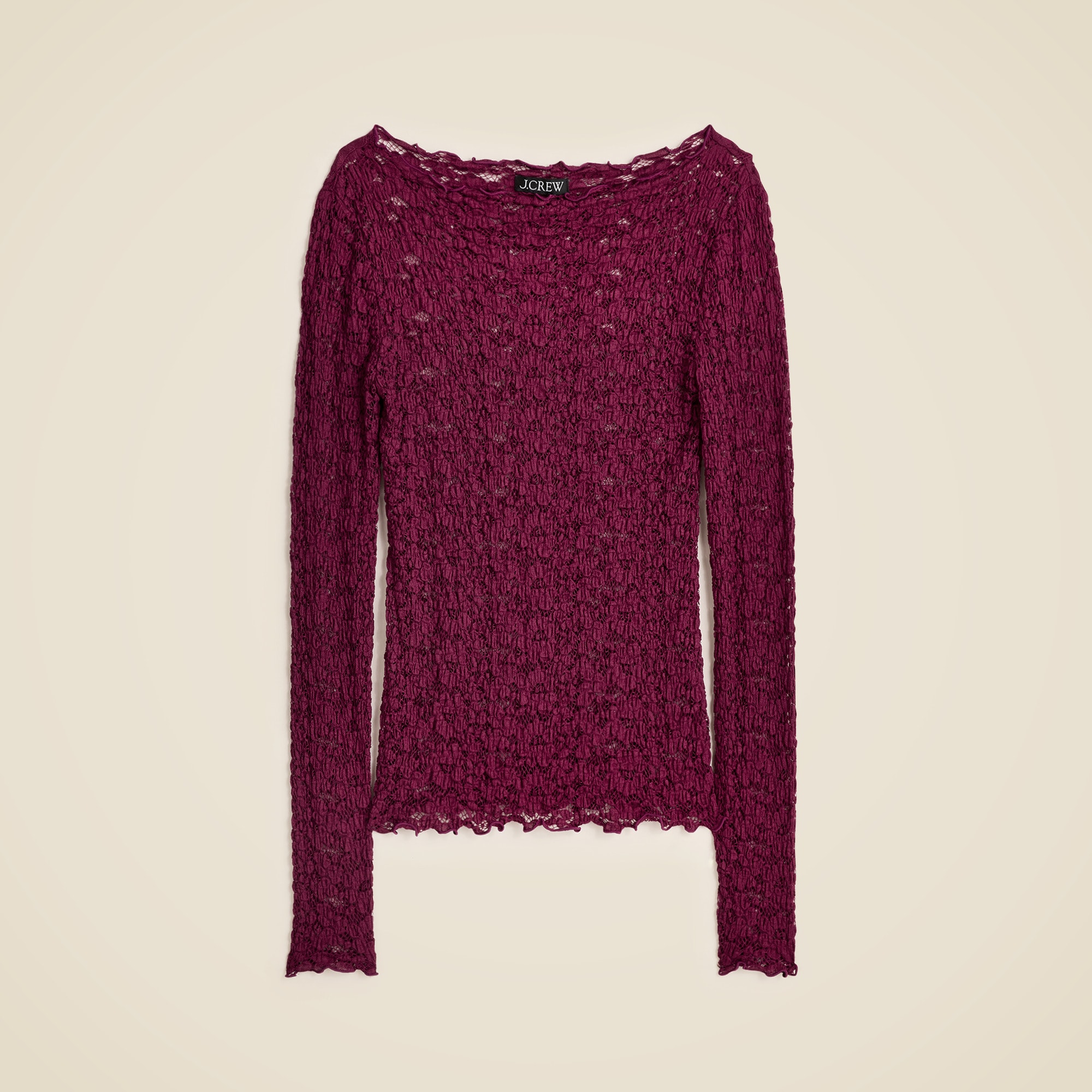 womens Lace boatneck top