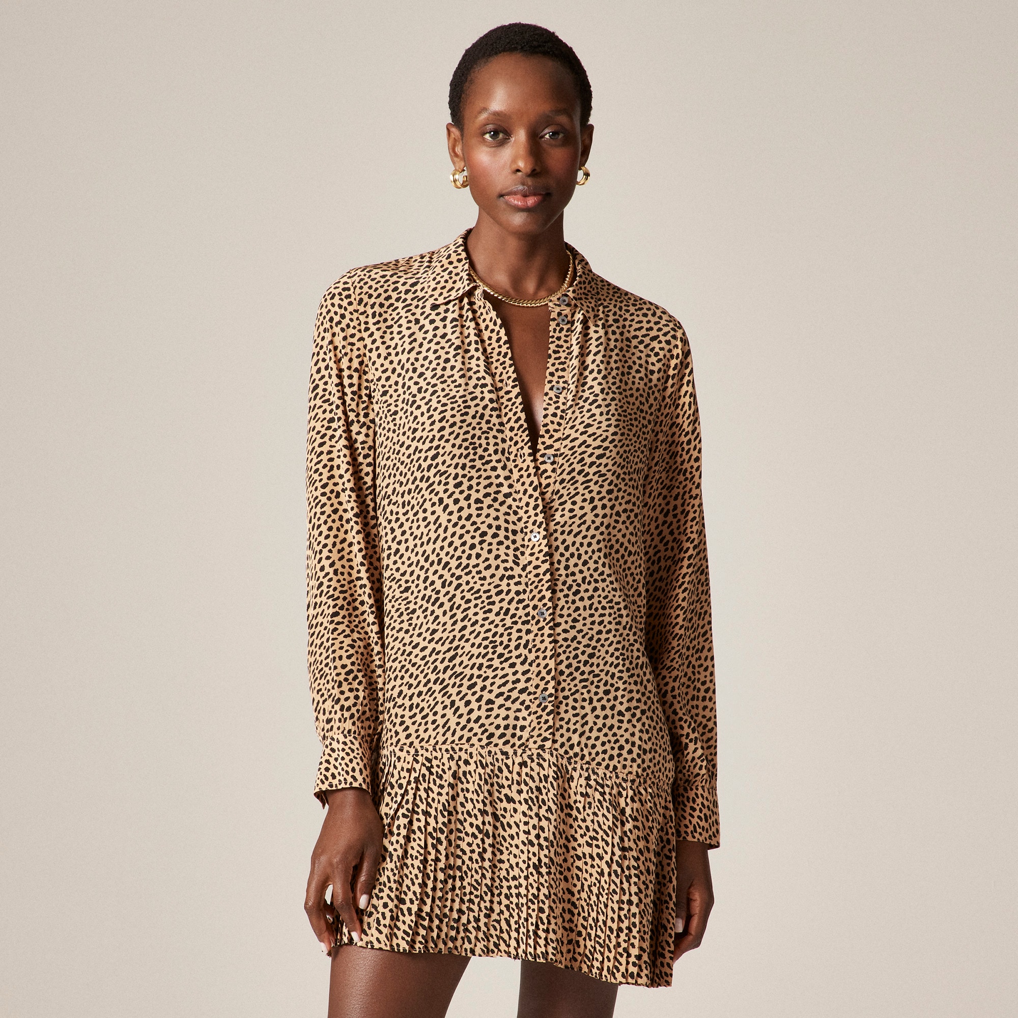 New Amelia Shirt-dress In Cheetah Print For Women | J.Crew