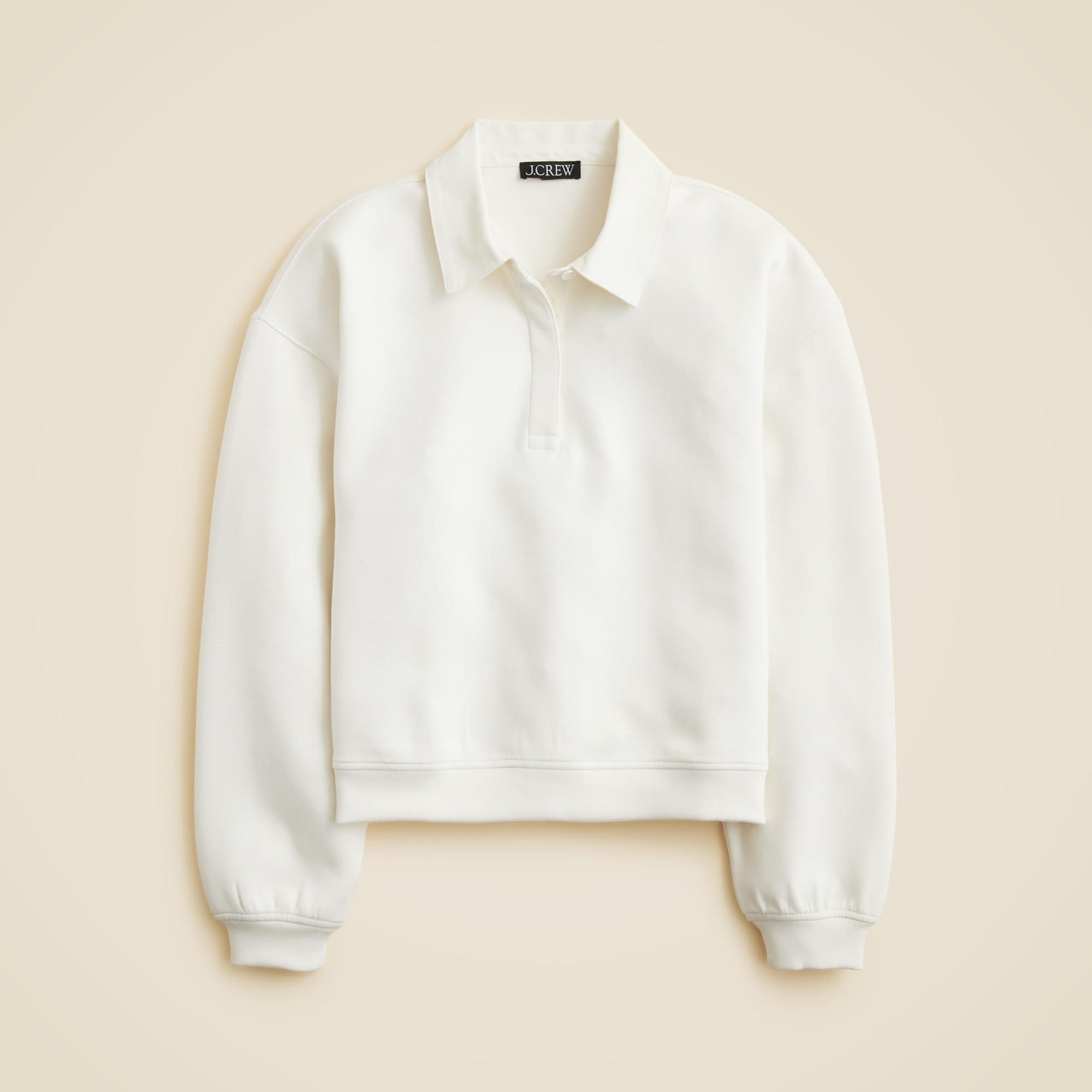 Scuba-knit rugby sweatshirt