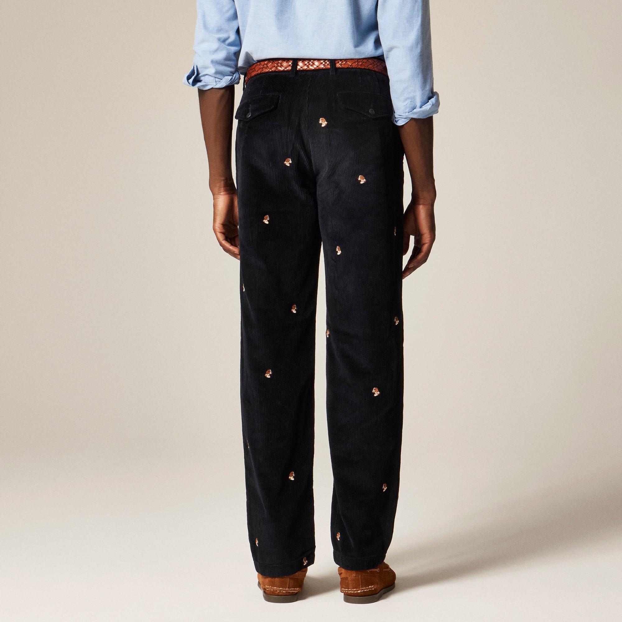 Classic-fit 8-wale Corduroy Pant With Dog Embroidery For Men | J.Crew
