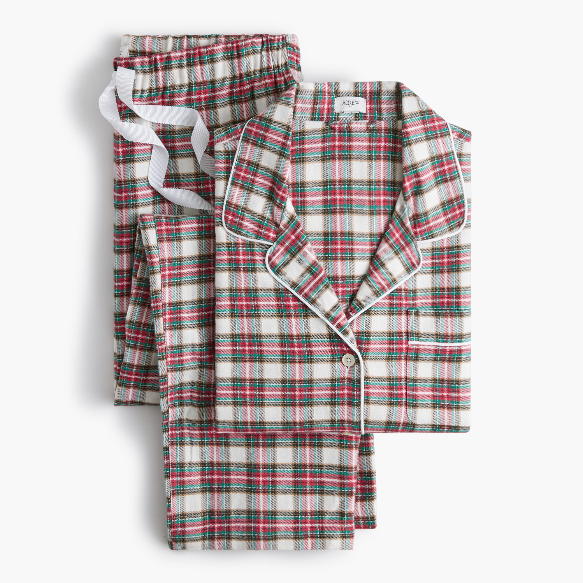 Plaid flannel pajama set