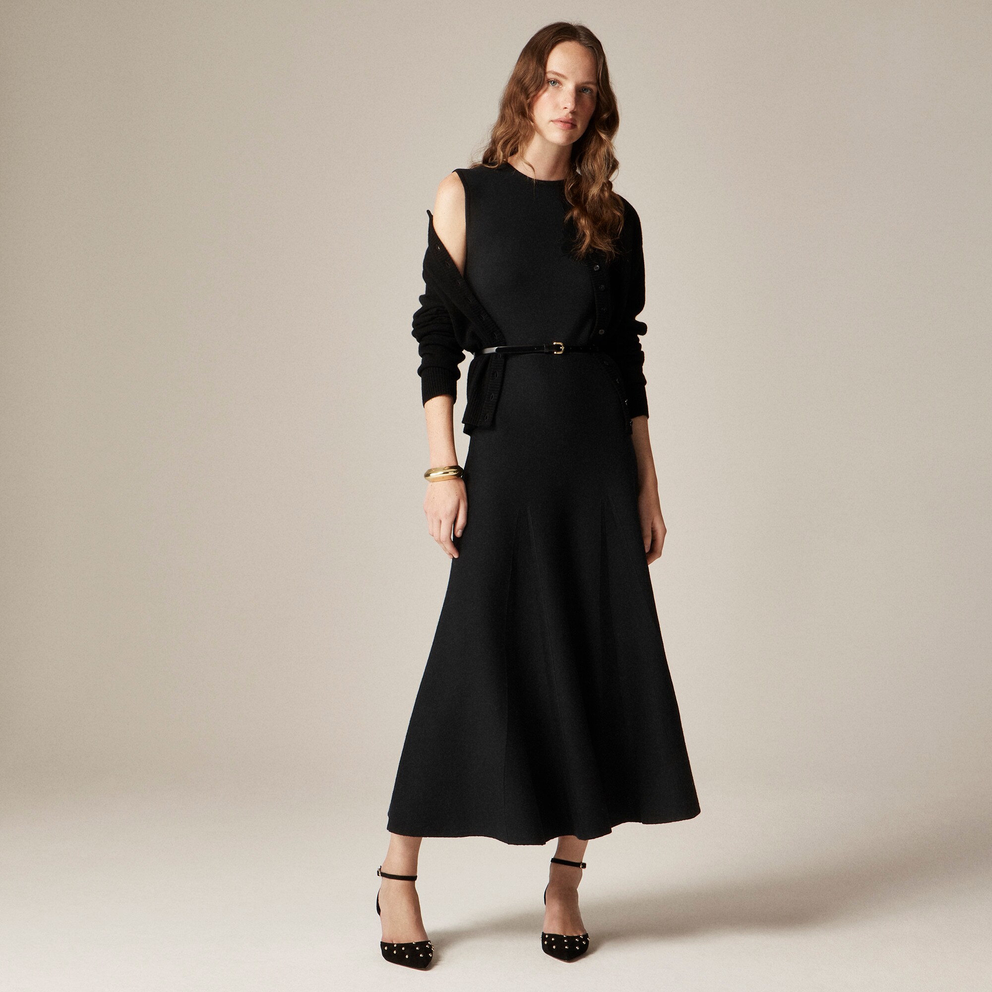  Merino wool midi dress