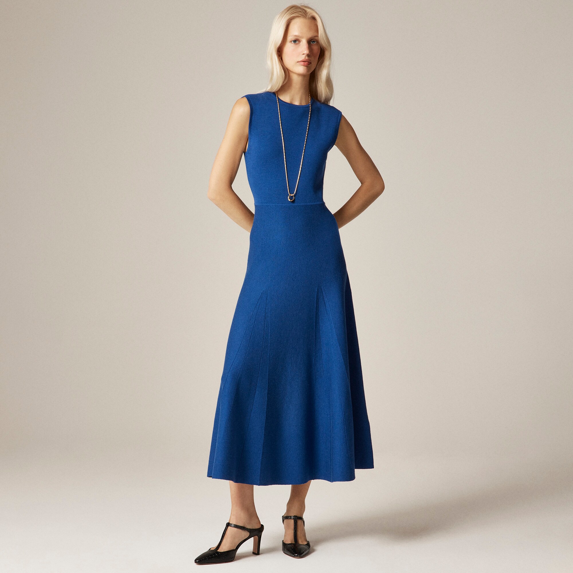  Merino wool midi dress