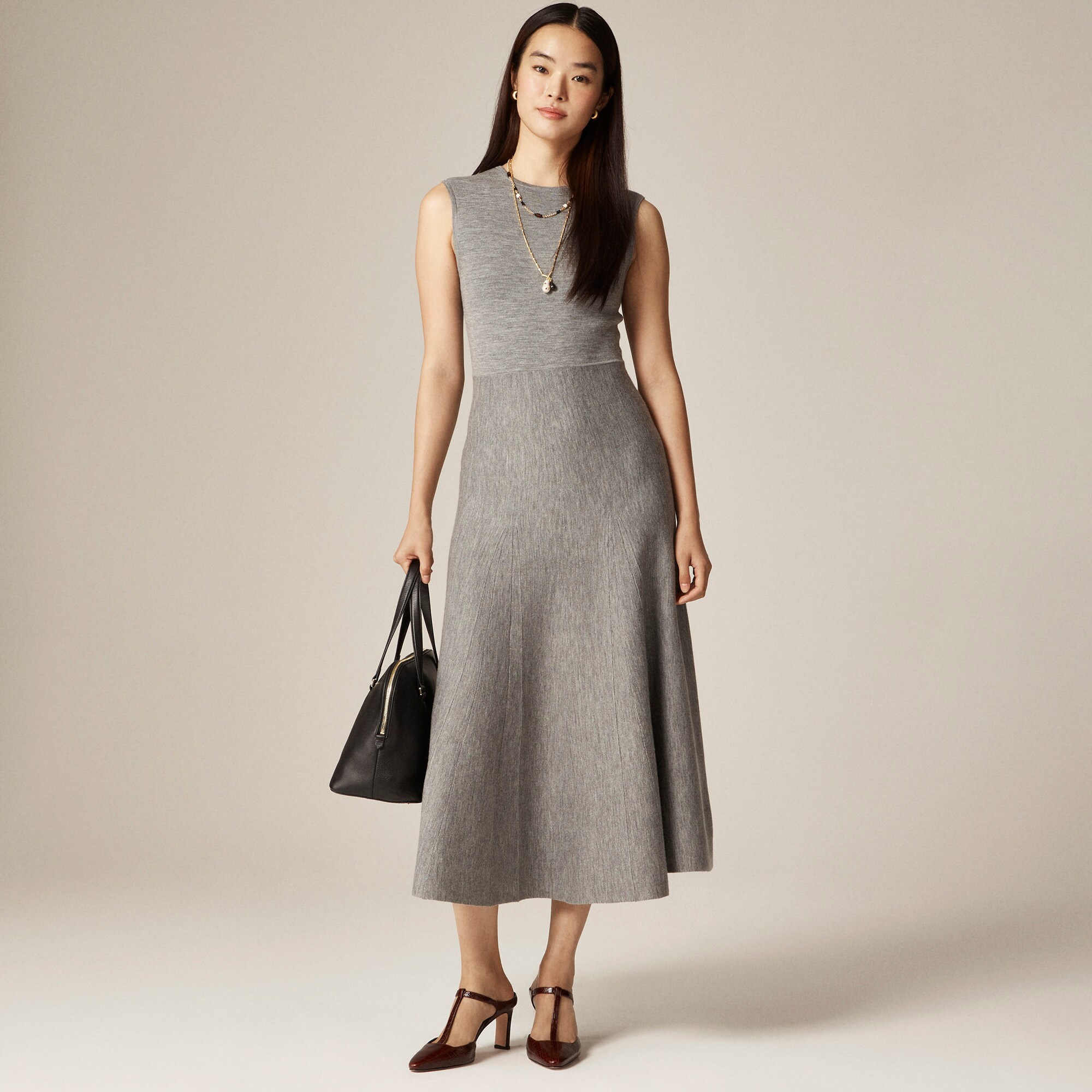  Merino wool midi dress